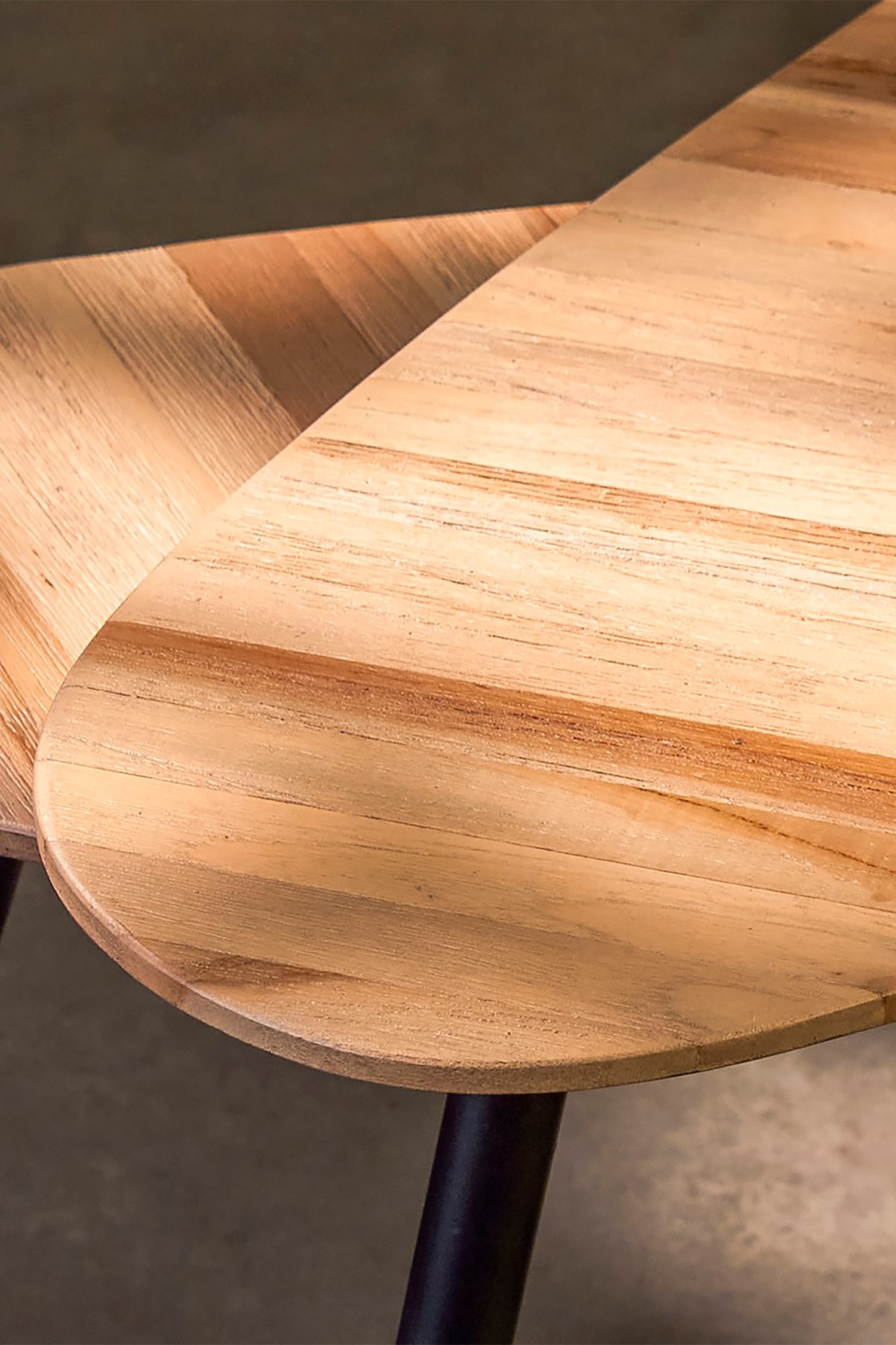 Sidebord I Genbrugstræ - Brun/Sort