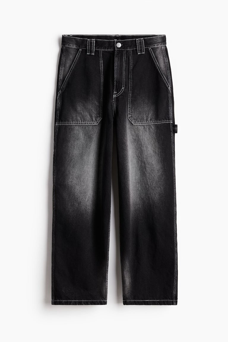 カーペンターバギーデニム - デニムブラック - Men | H&M JP