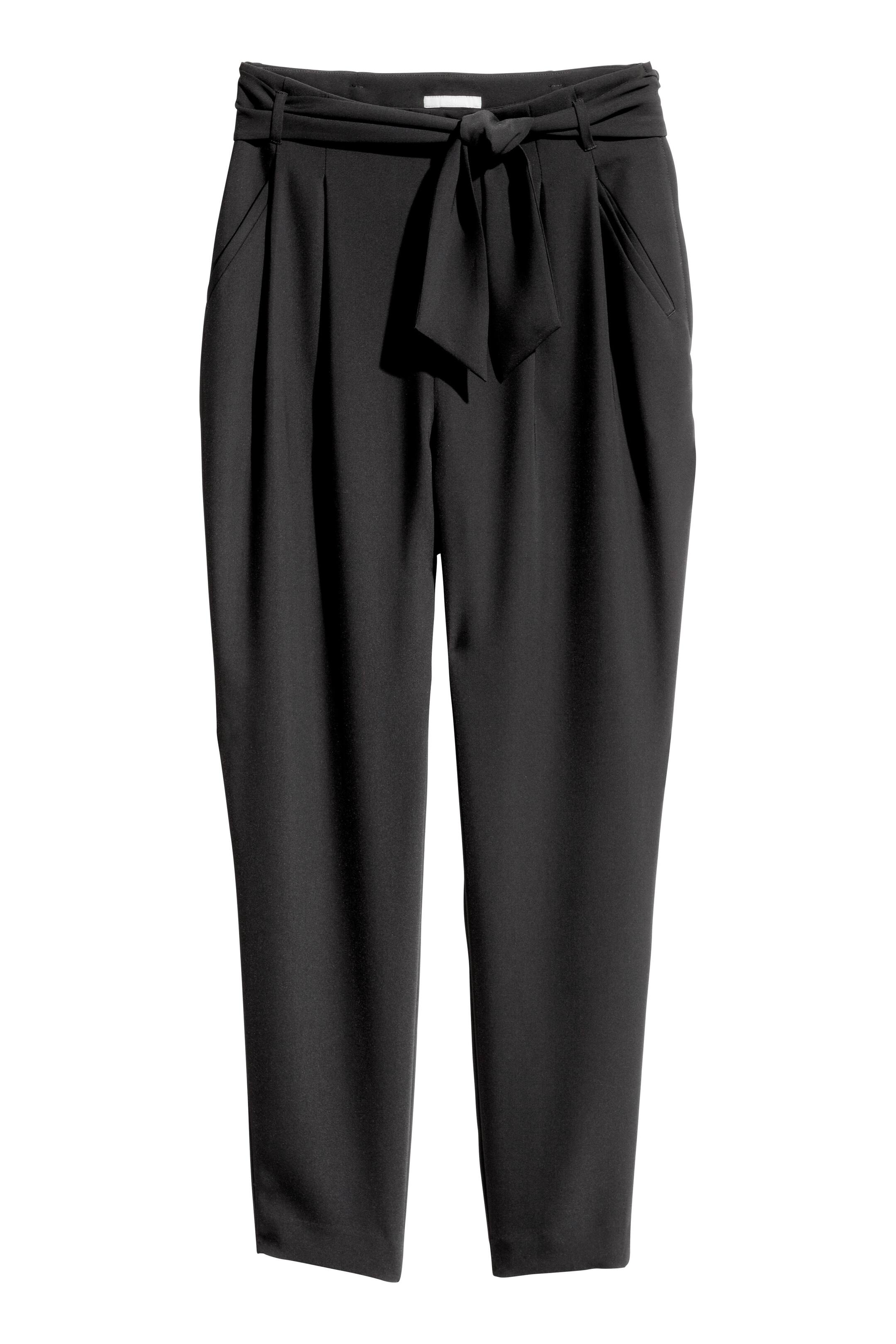 Zobacz większy obraz: Spodnie z zakładkami - Czarny - ONA | H&M PL 1