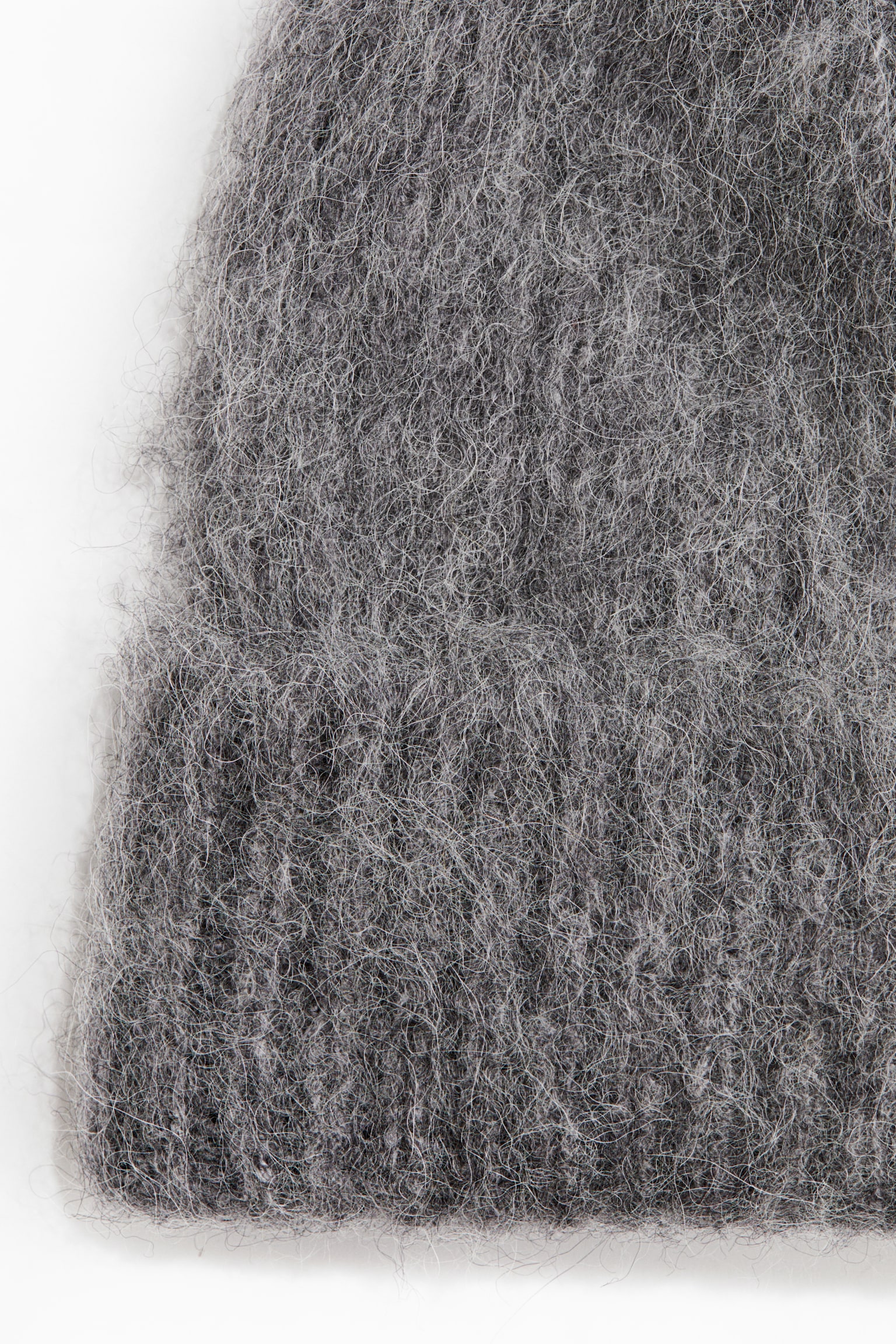 Čiapka z rebrovaného úpletu zo zmesi alpaky - Tmavosivá/Tmavohnedá/Čierna/Sivá melírovaná/Béžová/Tmavosivá/Sivá - 2