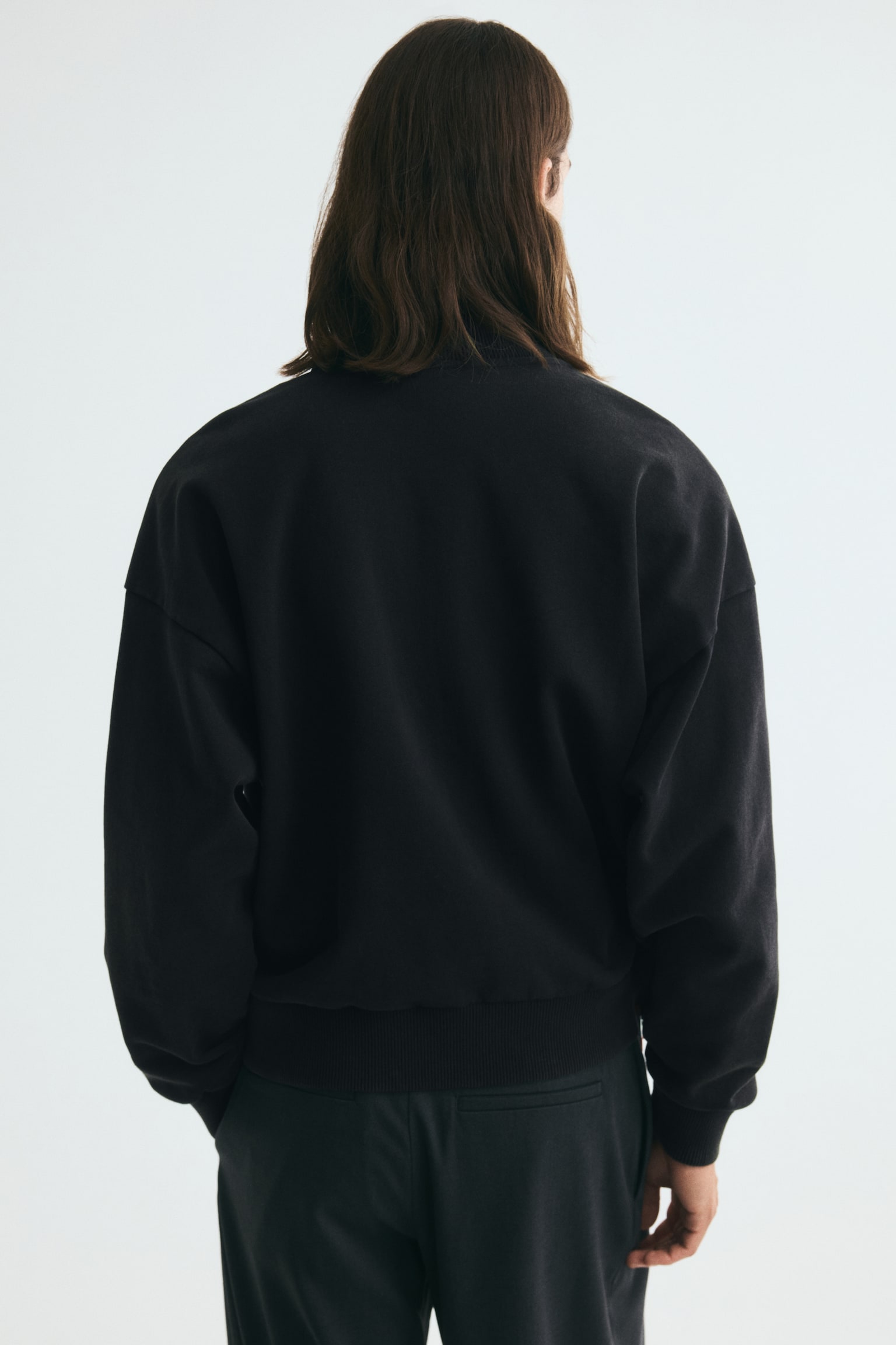 Мужская куртка H&M Cotton Bomber, цвет: Чёрный — фото 5