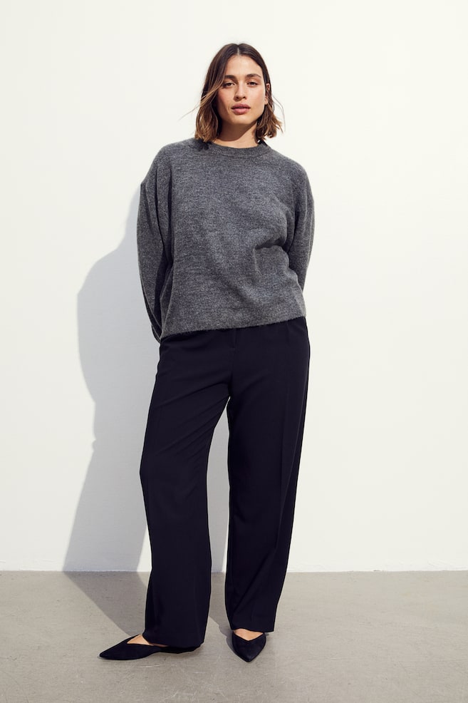 Knitted jumper - Dark grey marl/Black/Cream/Light beige/Black striped/dc/dc - 6