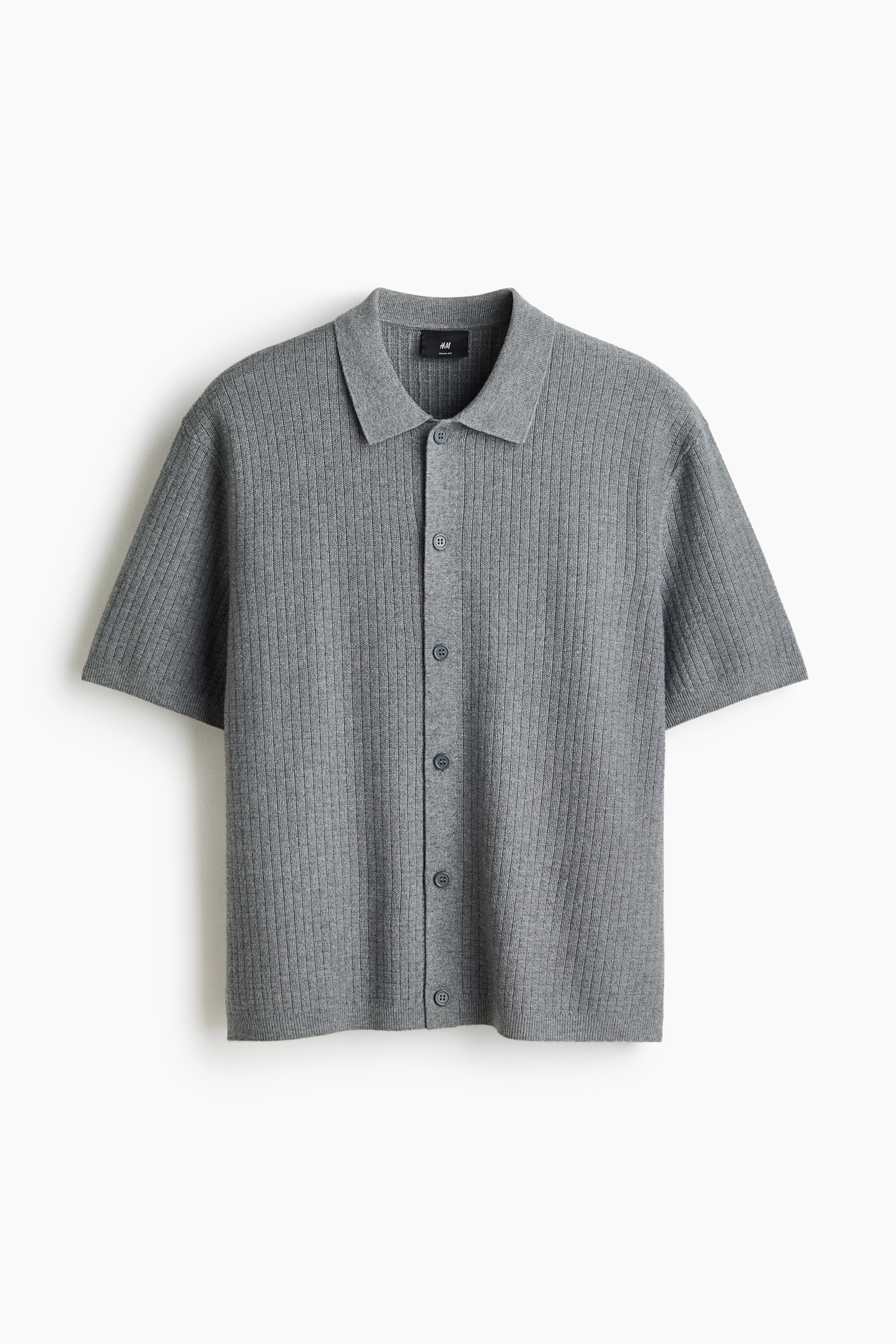 Regular-Fit Textured-Knit Shirt