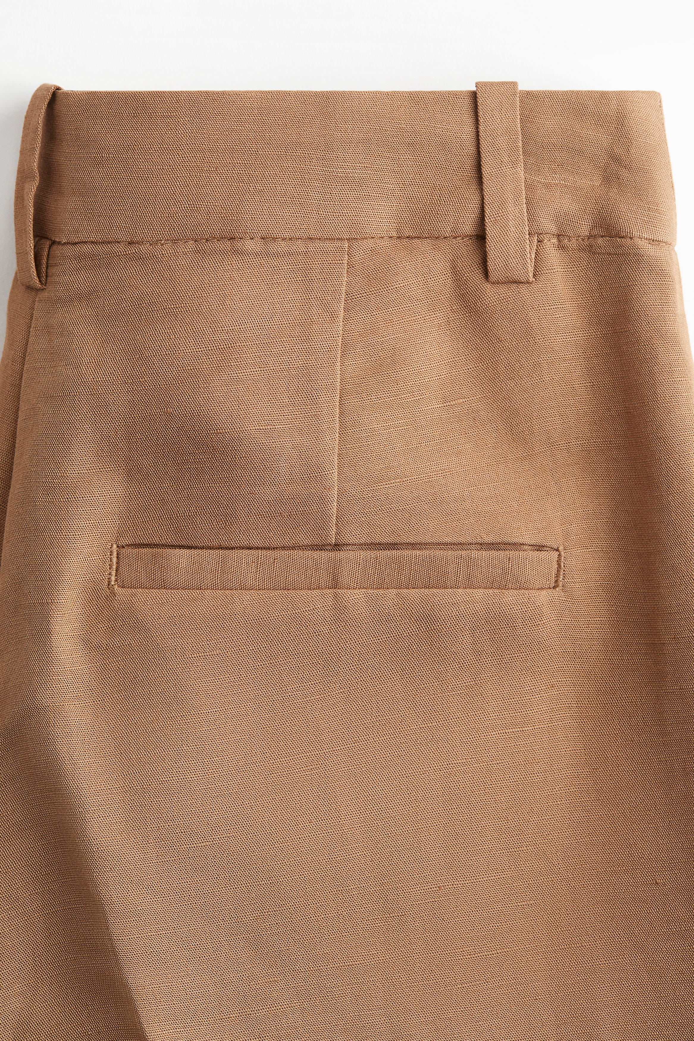 Wide linen-blend trousers