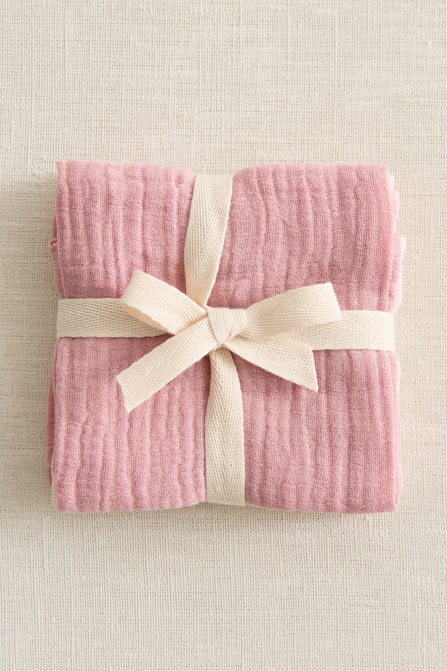 3-pack muslin cloths - Powder pink/Old rose/Beige/White/Light khaki green/Old rose/Beige/Pale pink/Dark pink/Dusty pink - 4
