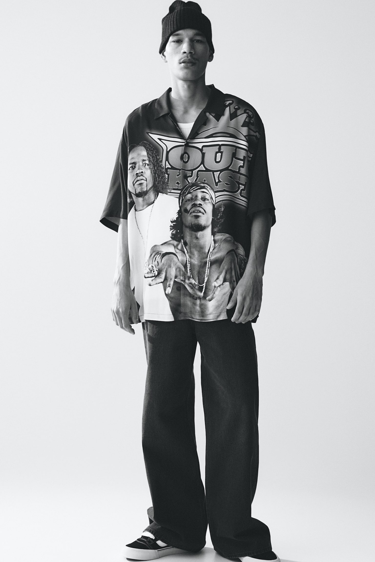 Relaxed Fit Printed resort shirt - Black/Outkast - 1