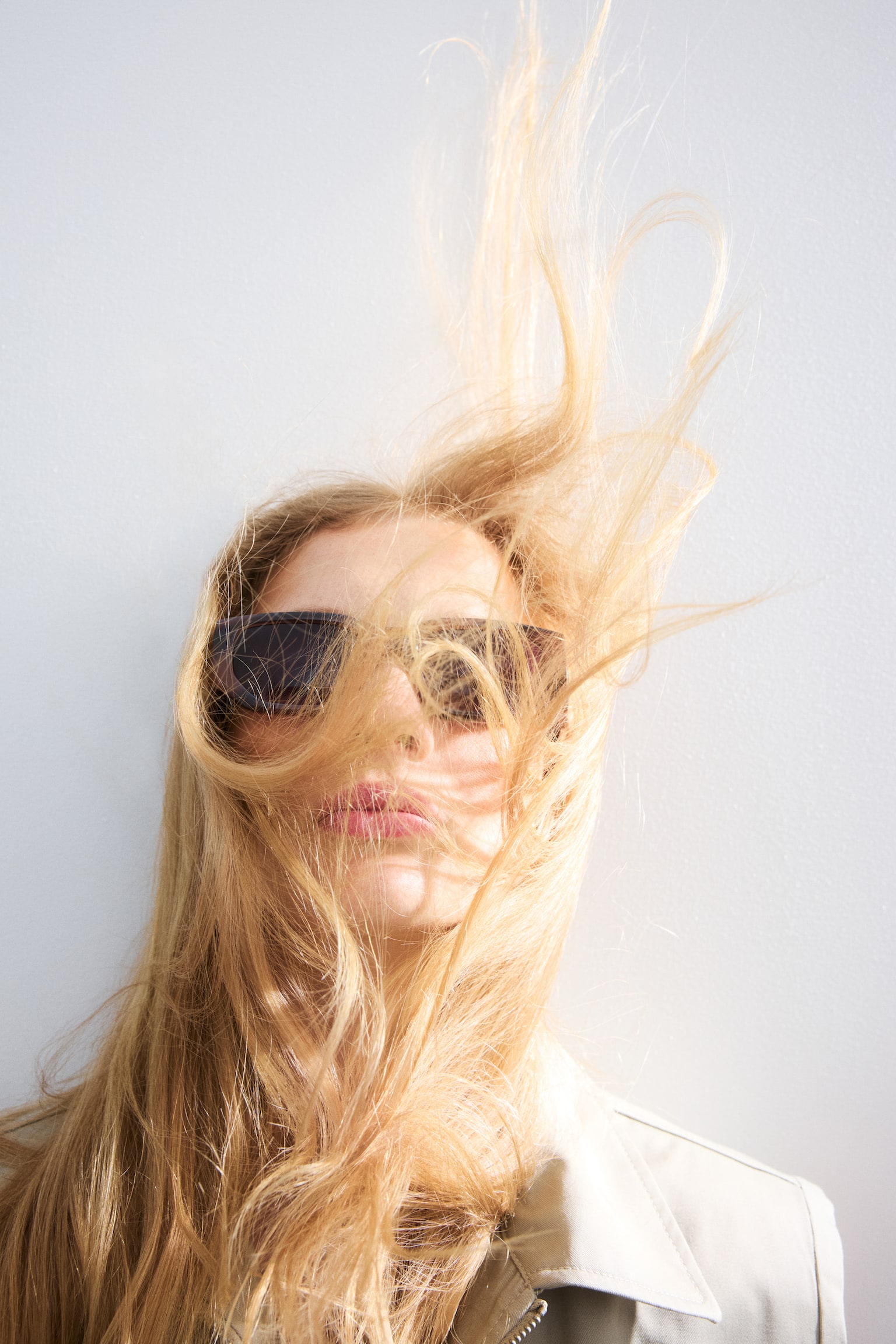 משקפי שמש מלבניים - חום/מנומר - 5