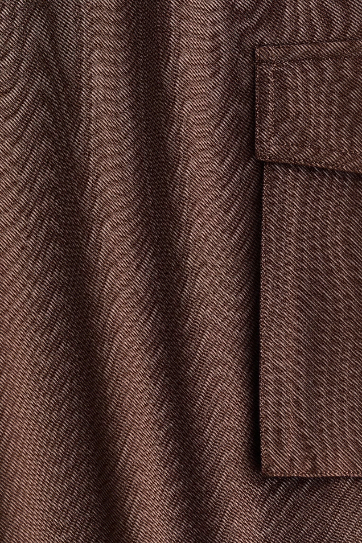 Женские брюки H&M Loose-Fit Cargo, цвет: Тёмный коричневый — фото 4