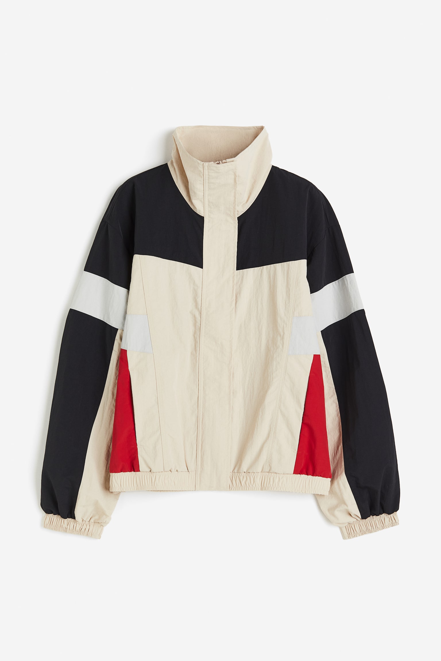 Nylon Windbreaker - Light beige/Block colour - 2