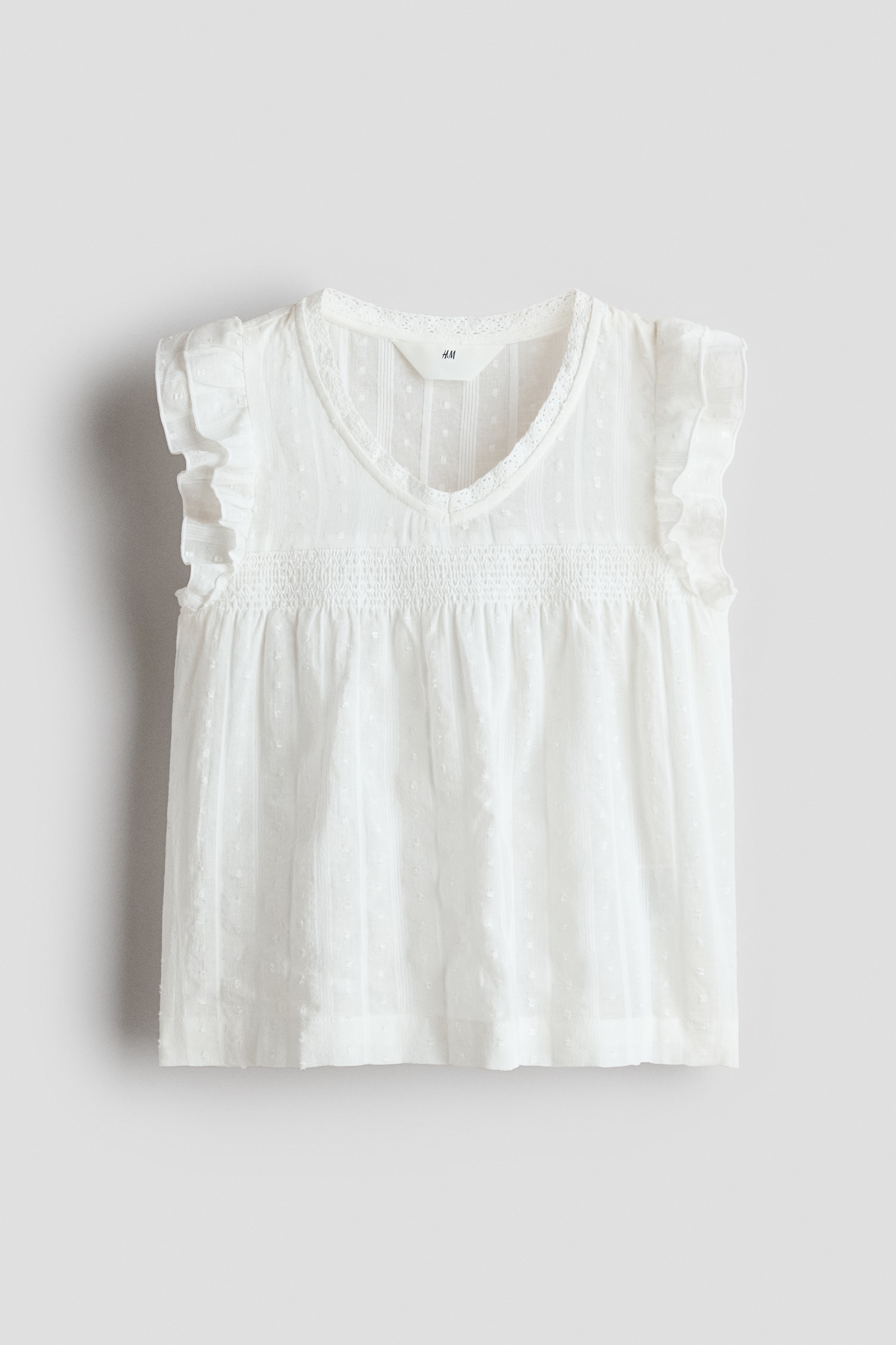 Camicetta con maniche a volant - Bianco