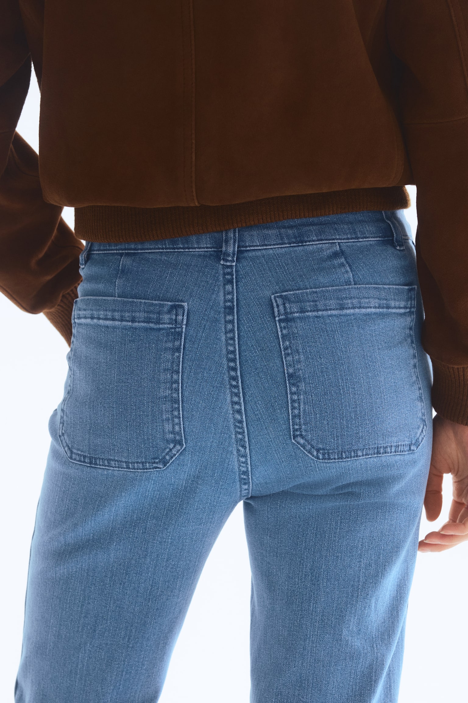 Flared Leg High Waist Jeans - Denim blue - 5