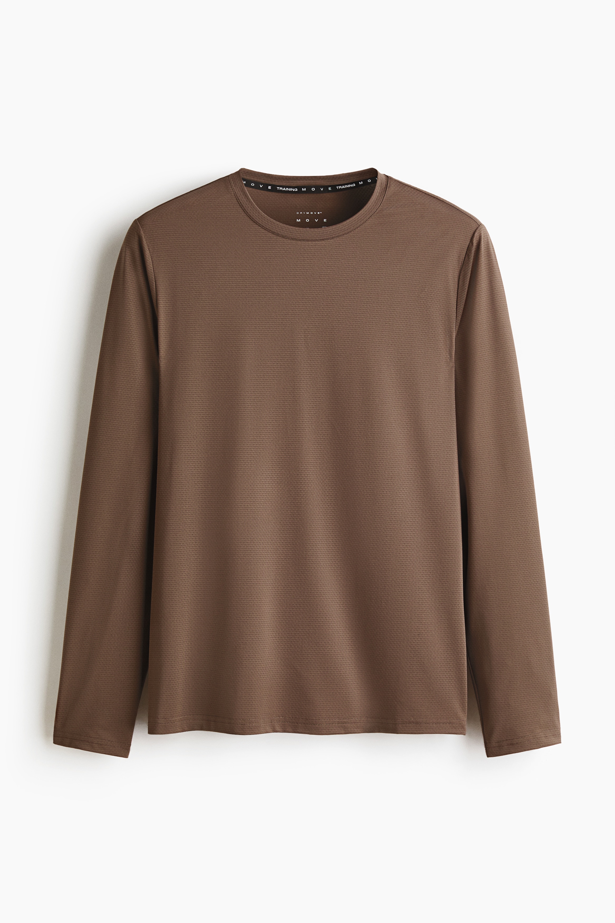 Long-sleeved sports top with DryMove™ - Medium brown/Black/Dusty green/Light grey/Grey marl