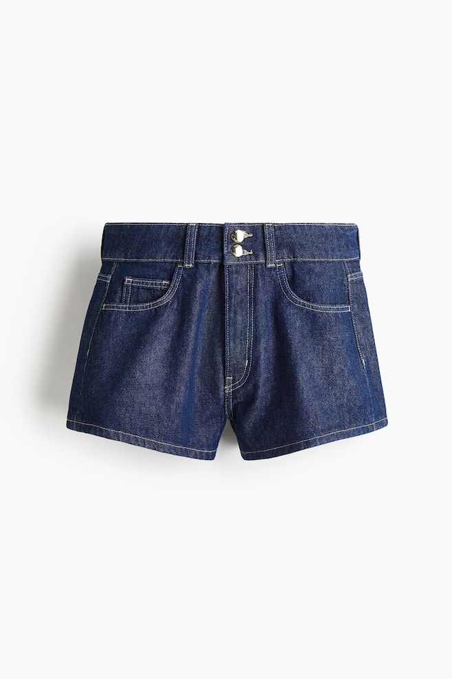 Denim Shorts - Dark denim blue - 1