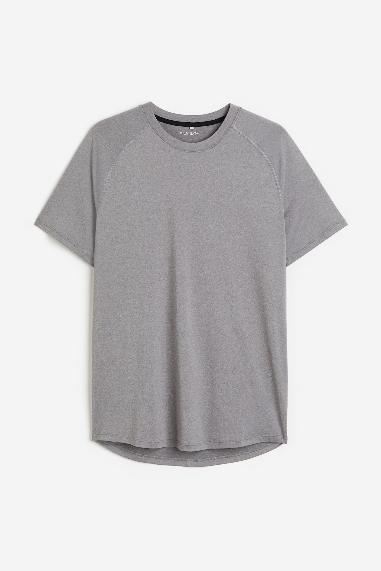 Loose Fit Sports Shirt - Round Neck - Short sleeve - Dark gray 