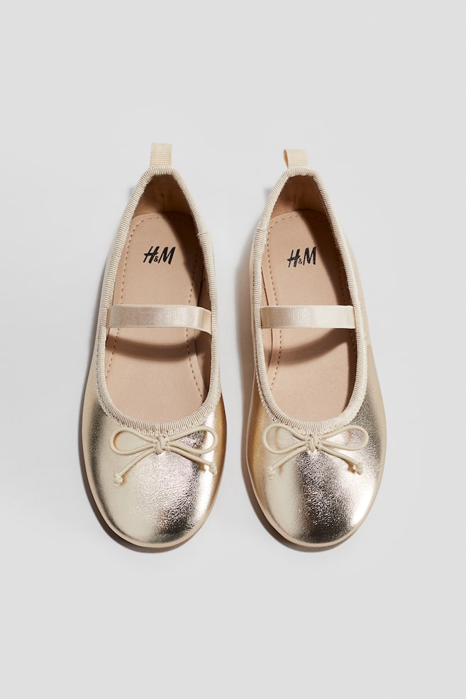 Ballerinas - Goldfarben/Cremefarben/Schwarz/Puderrosa - 1