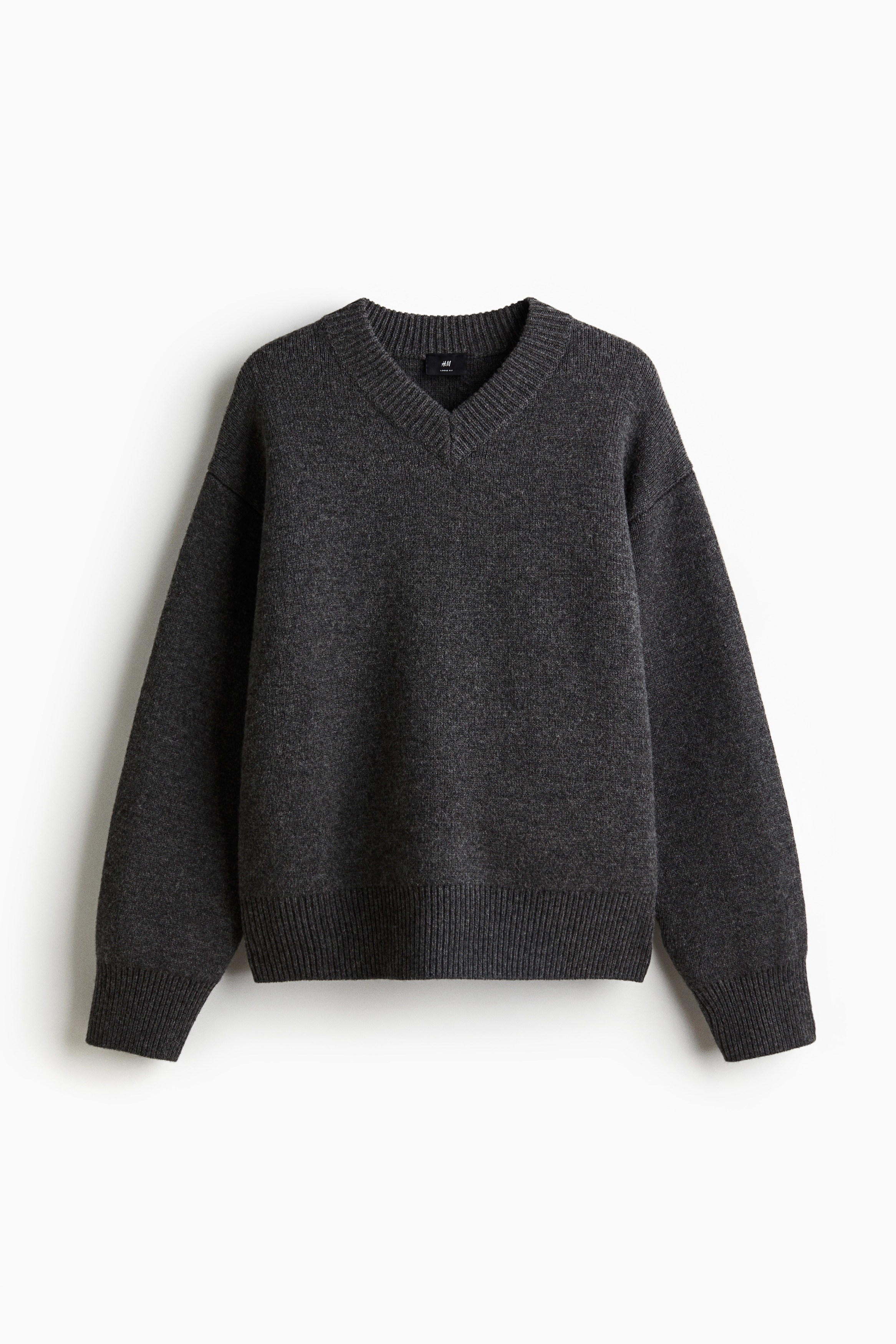 Loose Fit Wool jumper - Dark grey
