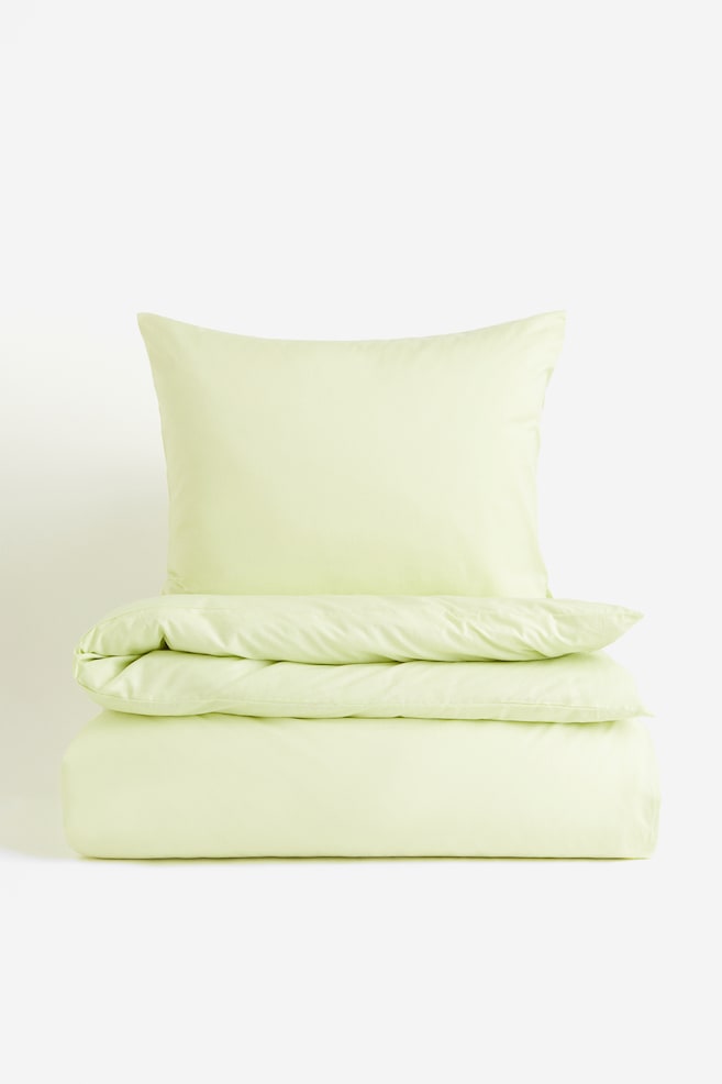 Enkelt sengesæt i bomuld - Lysegrøn/Mørkegrøn/Klar blå/Lys rosa/Varm rosa/Hvid/Dueblå/Lys pastelblå/Mørk beige - 2