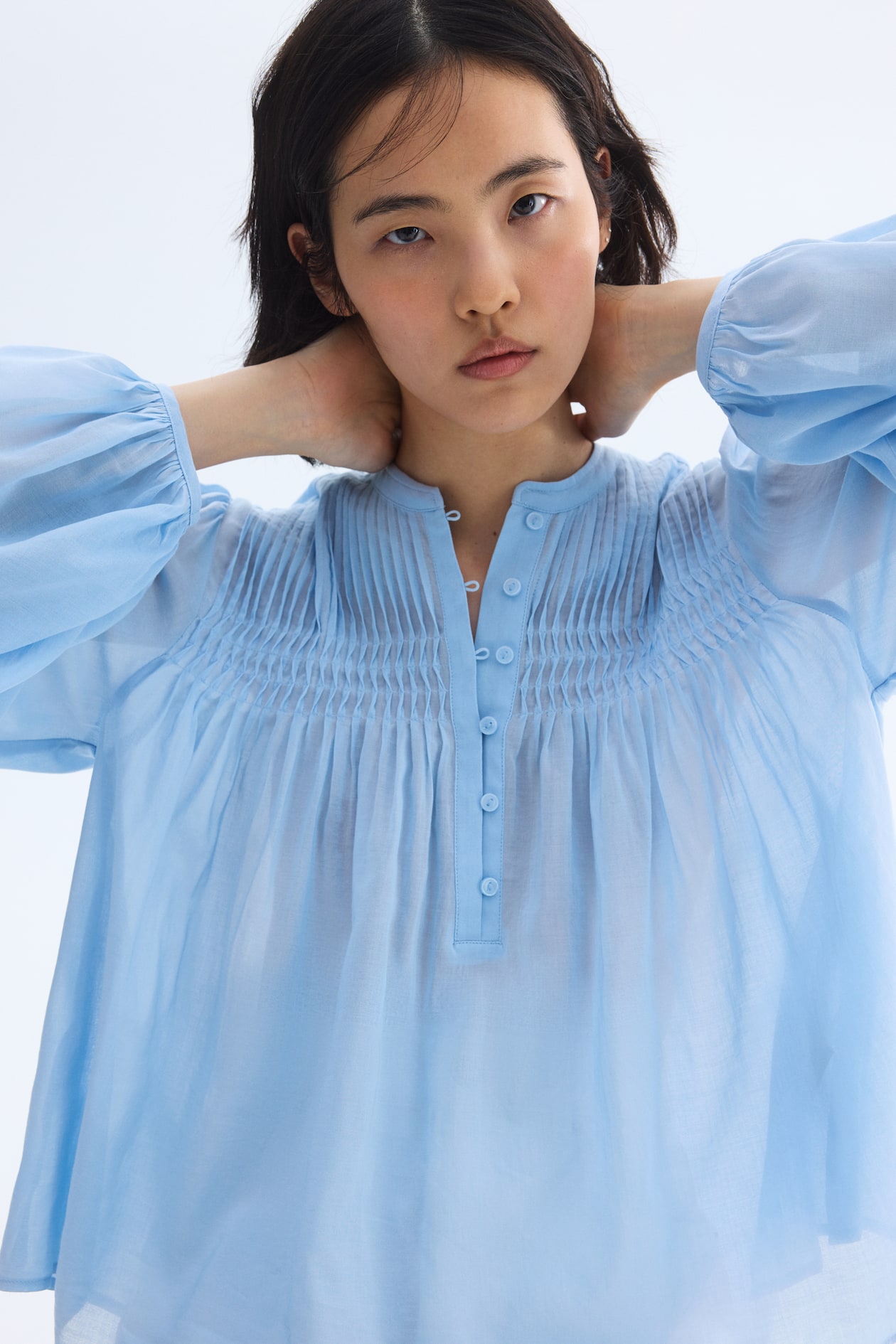 Blouse with Pintucks