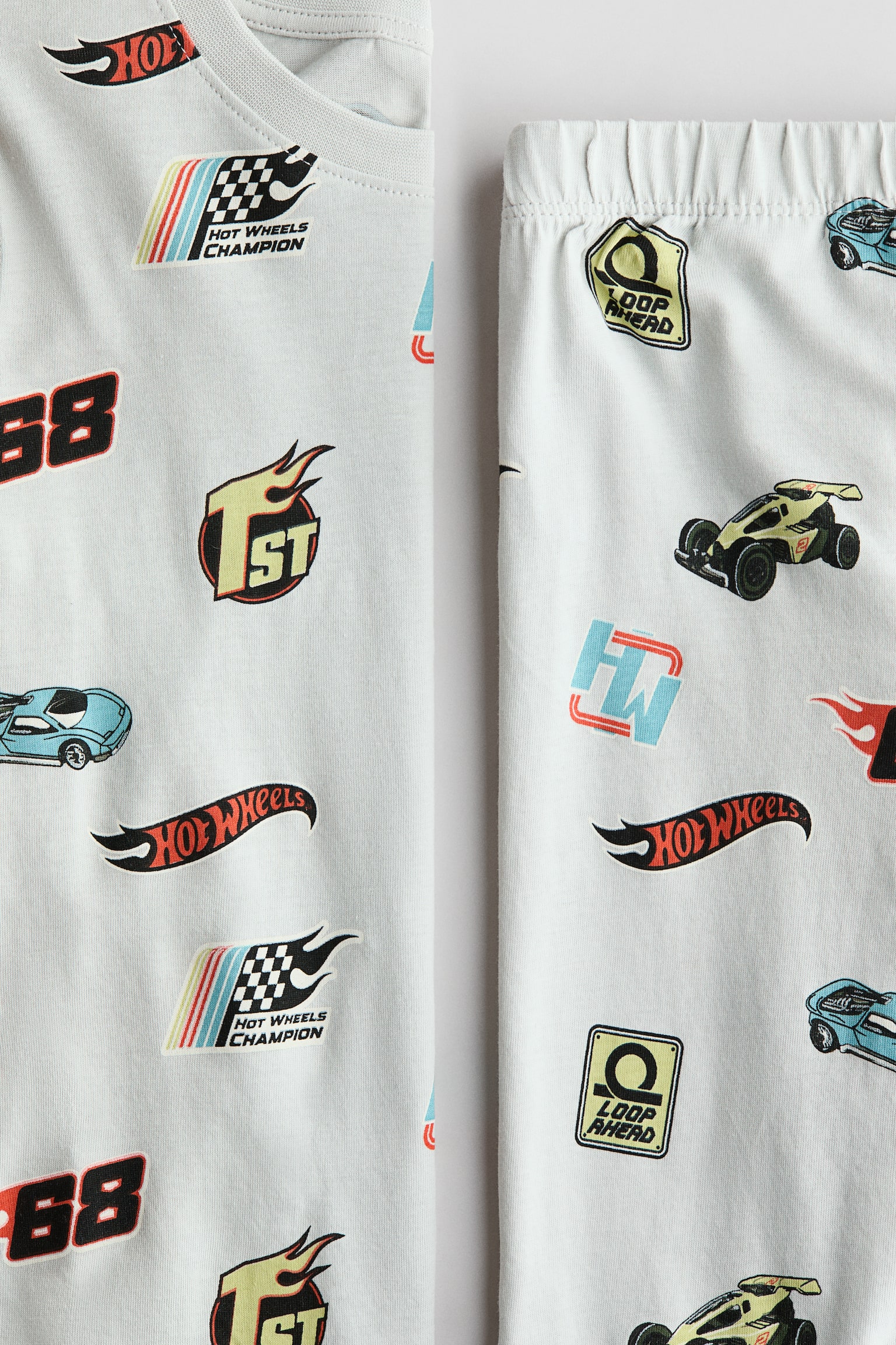 Printed cotton jersey pyjamas - Light grey marl/Hot Wheels/White/The Grinch/Light beige/PAW Patrol/Black/Marvel Comics/Blue/Sonic the Hedgehog/Blue/Pokémon/Light grey/Batman/Blue/Mickey Mouse/Grey marl/Spider-Man/Light beige/Cars/Blue/Spider-Man/Blue/Spider-Man/Blue/Bluey/Cream/Mickey Mouse/White/Mickey Mouse/White/Snoopy/White/Spider-Man/Light dusty blue/Marvel/Light green/PAW Patrol/White/Bluey/Dusty green/Minecraft/Black/Sonic the Hedgehog - 2