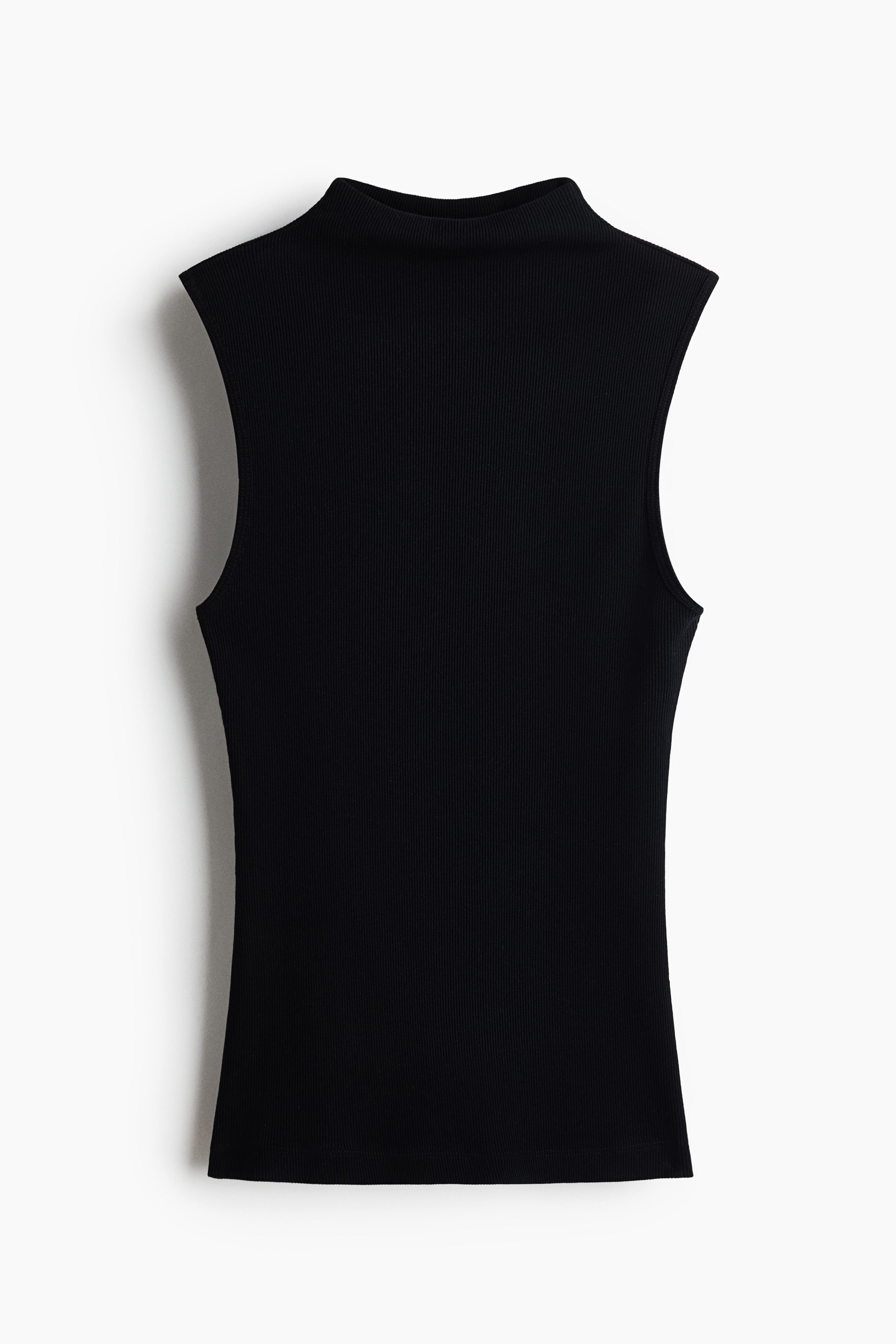 Top i silkeblanding med turtleneck - Sort/Mørkebrun/Muldvarp