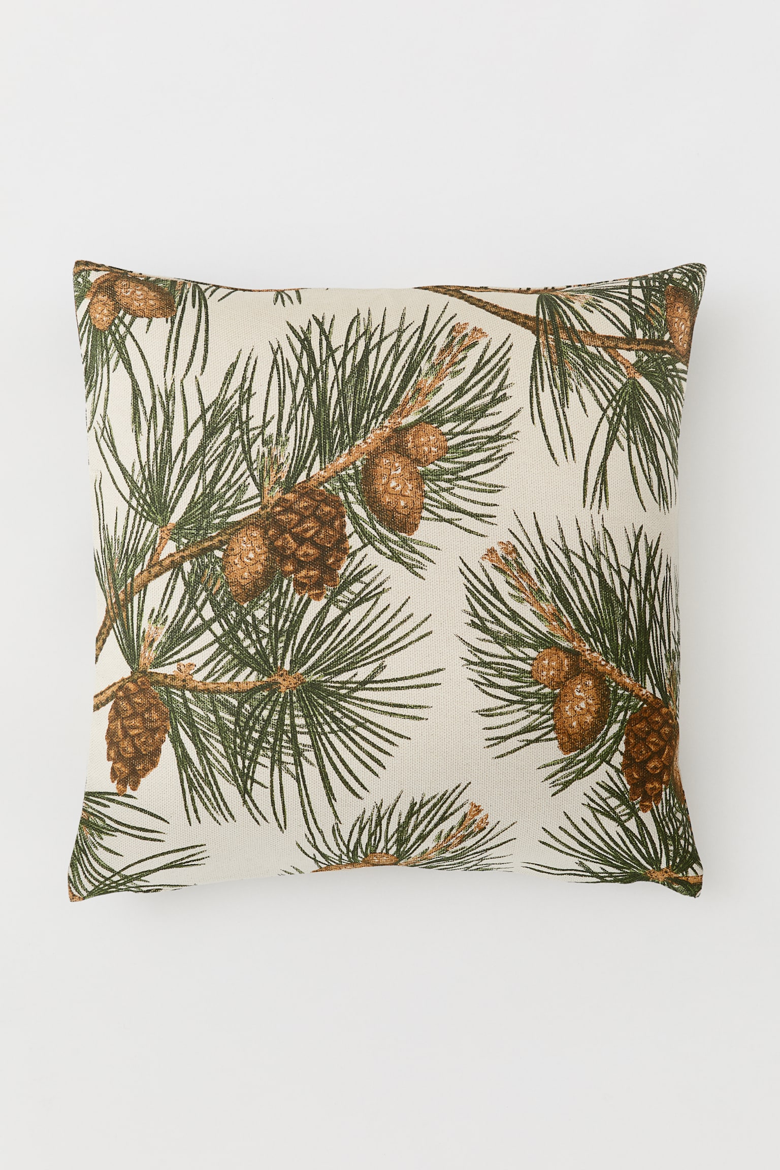 Housse de coussin à motif - Beige clair/pommes de pin