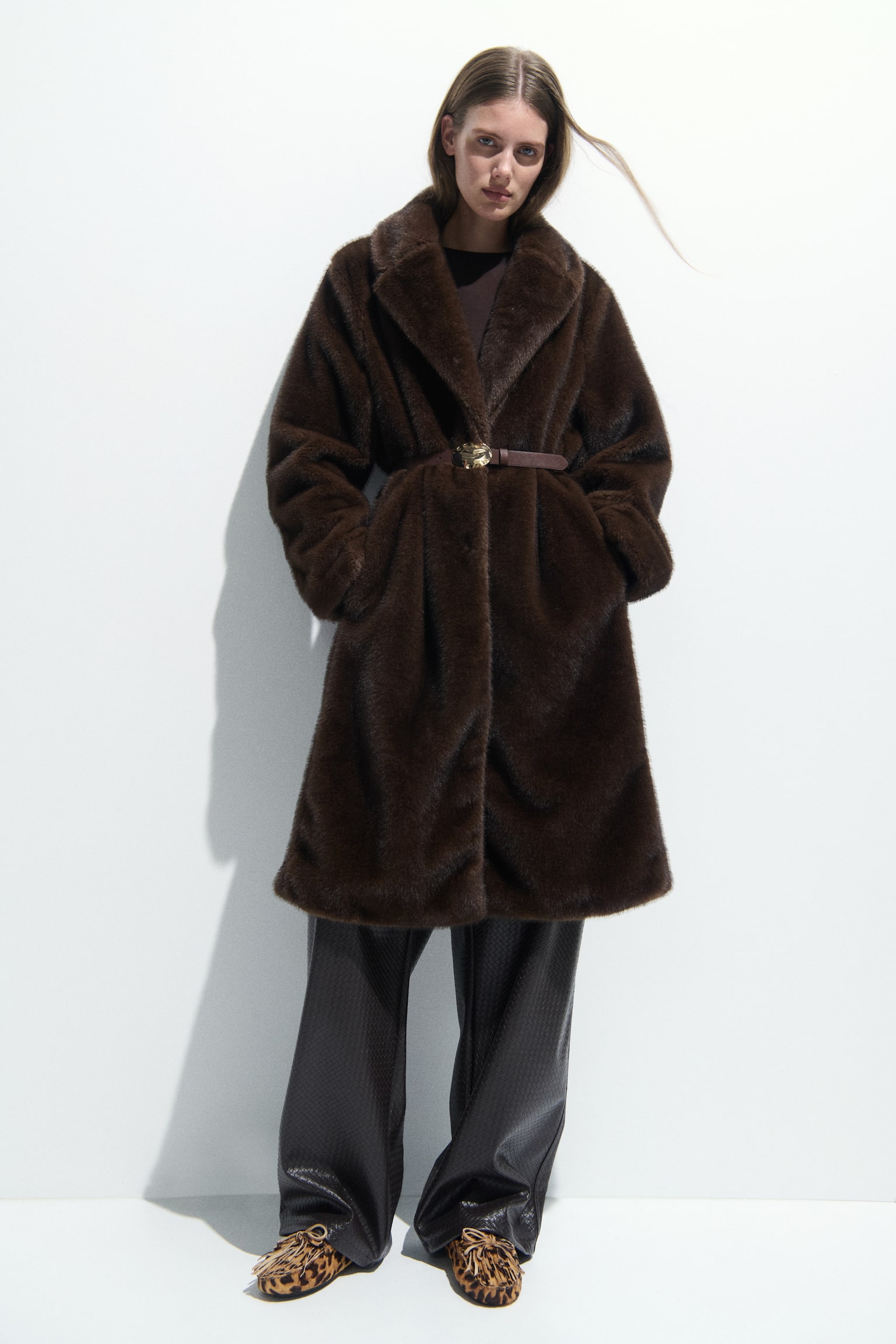 Leather loafers - Beige/Faux leopard/Brown/Black - 6