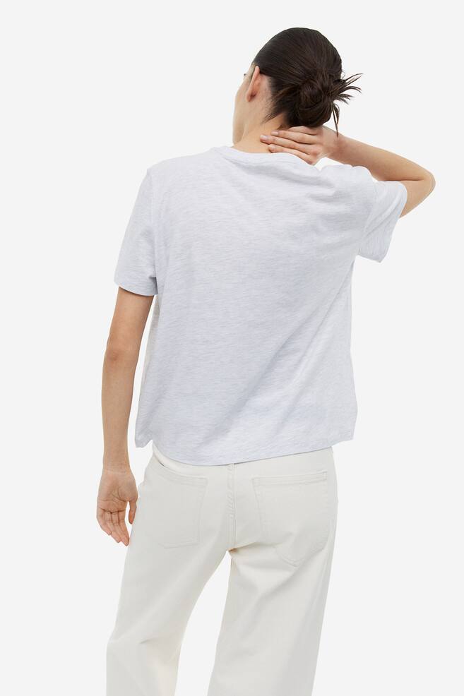 Printed T-shirt - Light grey marl/New York/White/Los Angeles/Light blue/San Diego - 5