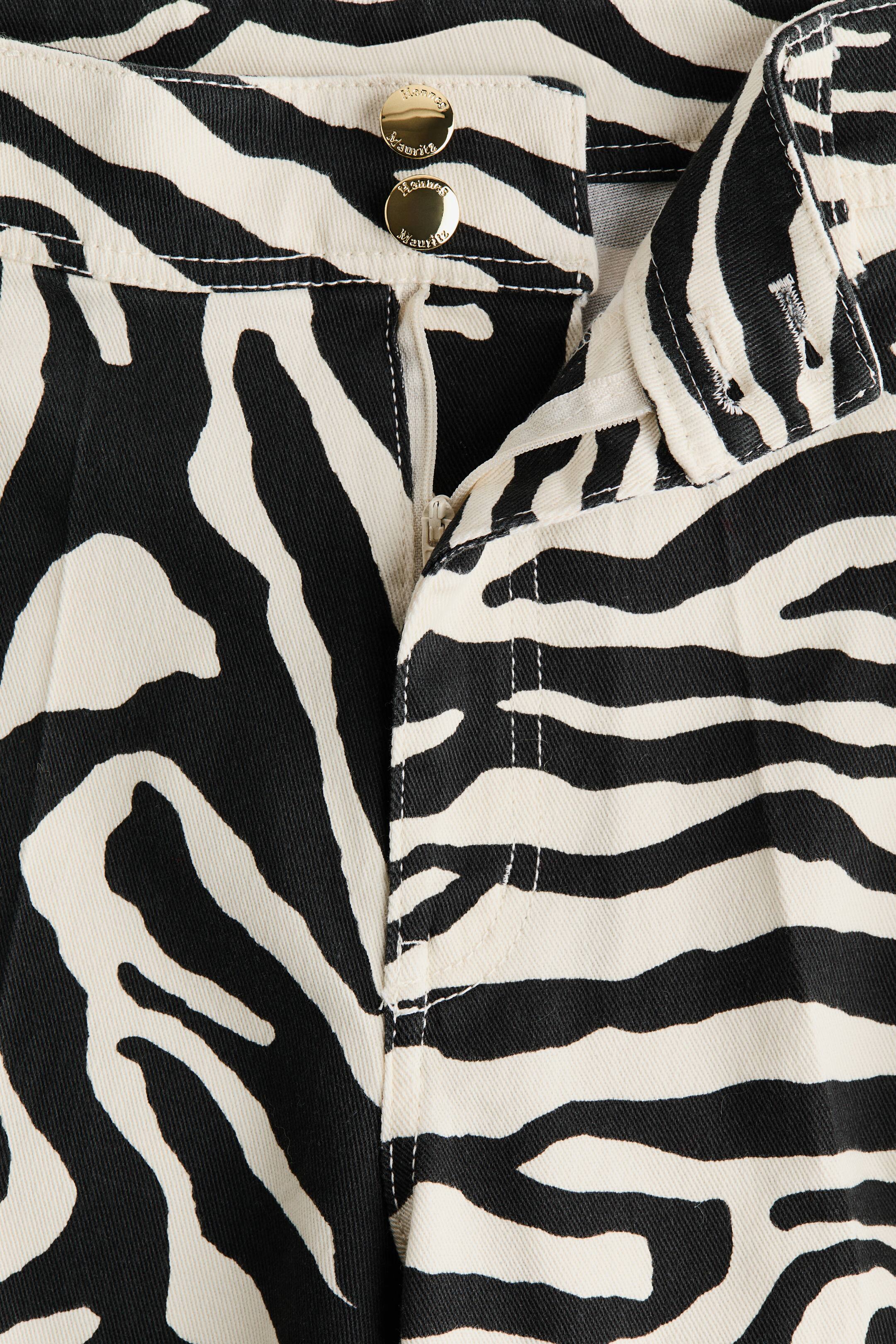 View larger image: Canvas trousers - White/Zebra print - Ladies | H&M IE 7