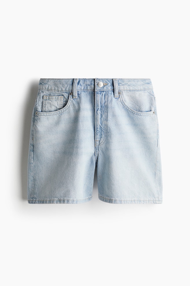 High Denim Shorts - Pale denim blue - 1