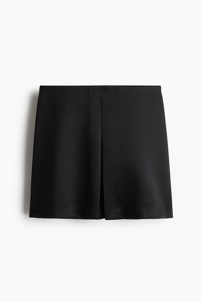 Jupe en satin - Noir - 1