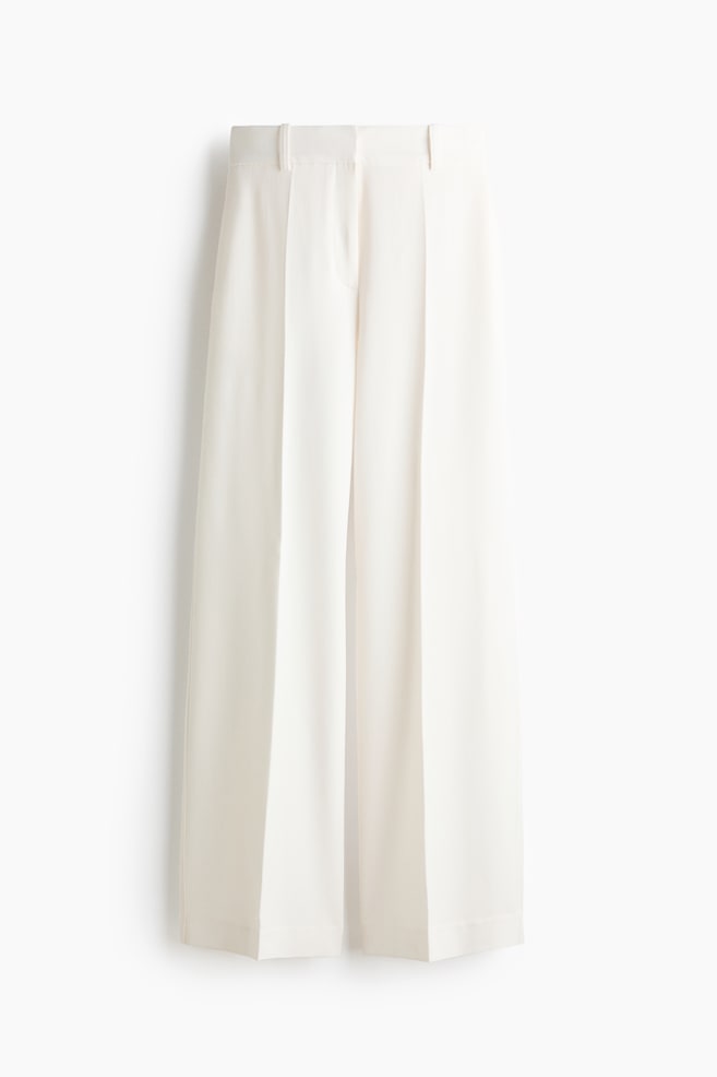 Elegante Hose mit weitem Bein - Cremefarben/Schwarz/Marineblau/Dunkelbeige/Leopardenprint/Dunkelbraun - 1