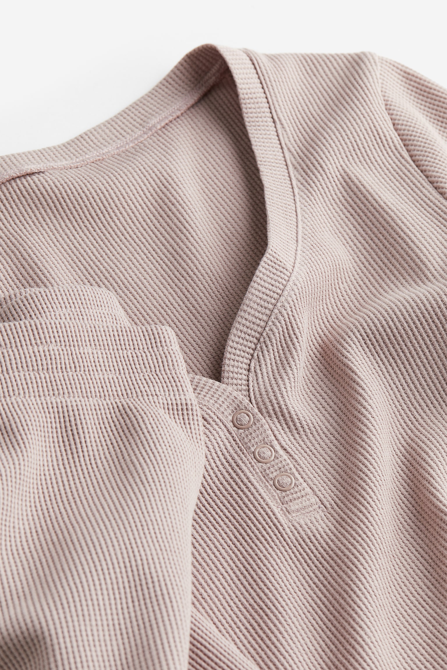 Waffled pyjamas - Dusty pink - 4