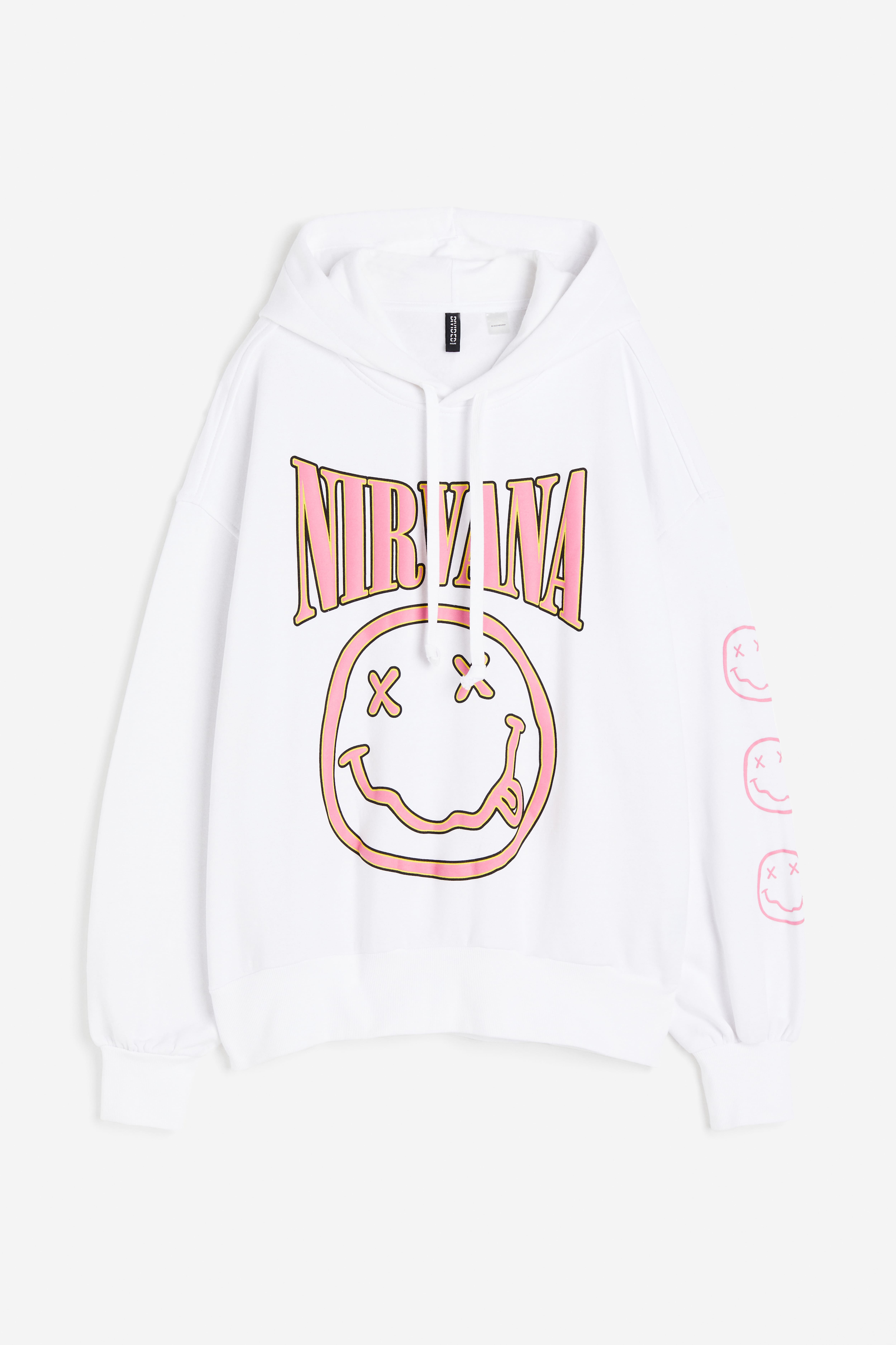 Oversized print motif hoodie