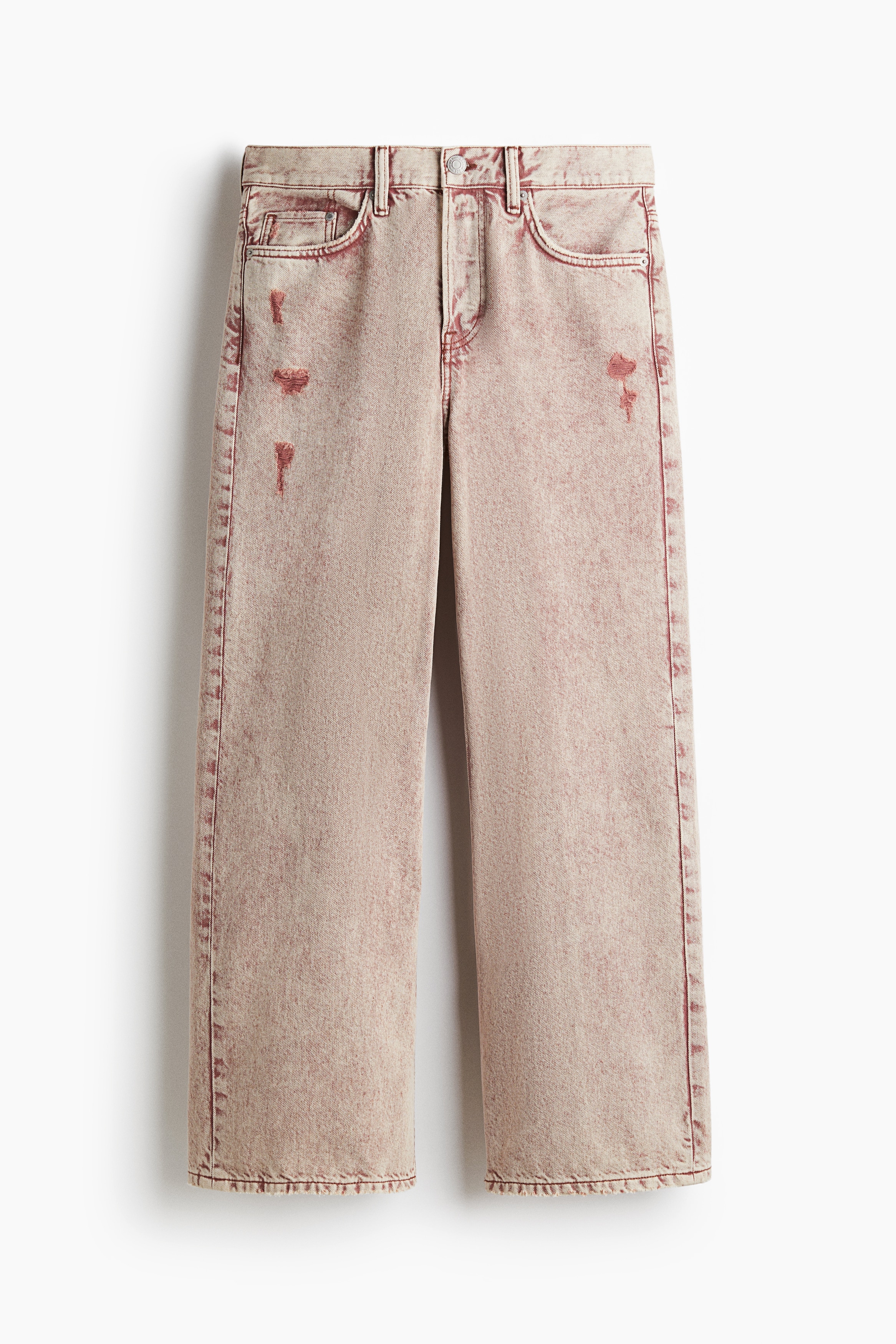 Loose-Fit Jeans - Pink/Vintage gray/Light denim blue/Beige