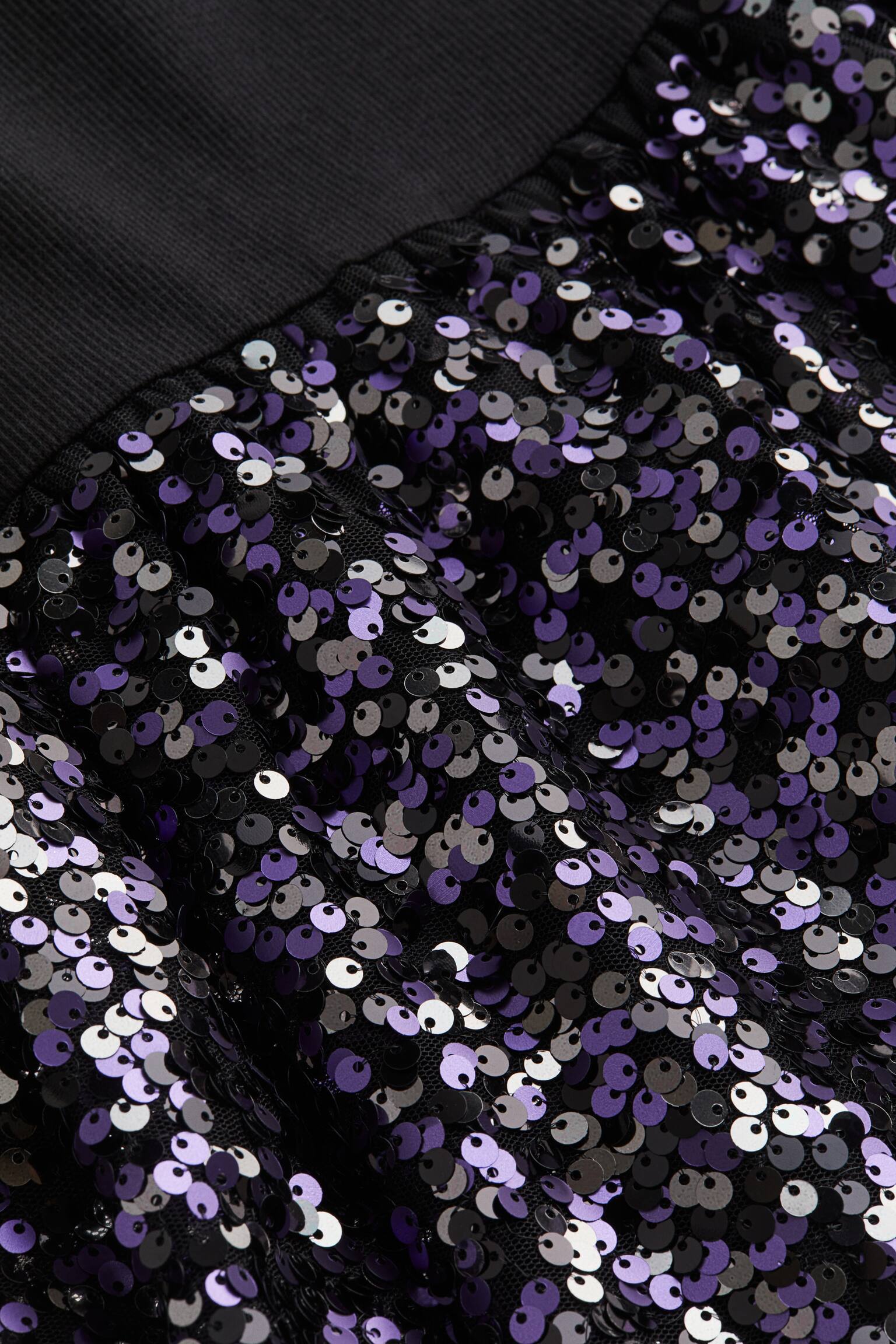 Váy jersey đính kim sa - Màu đen - 2