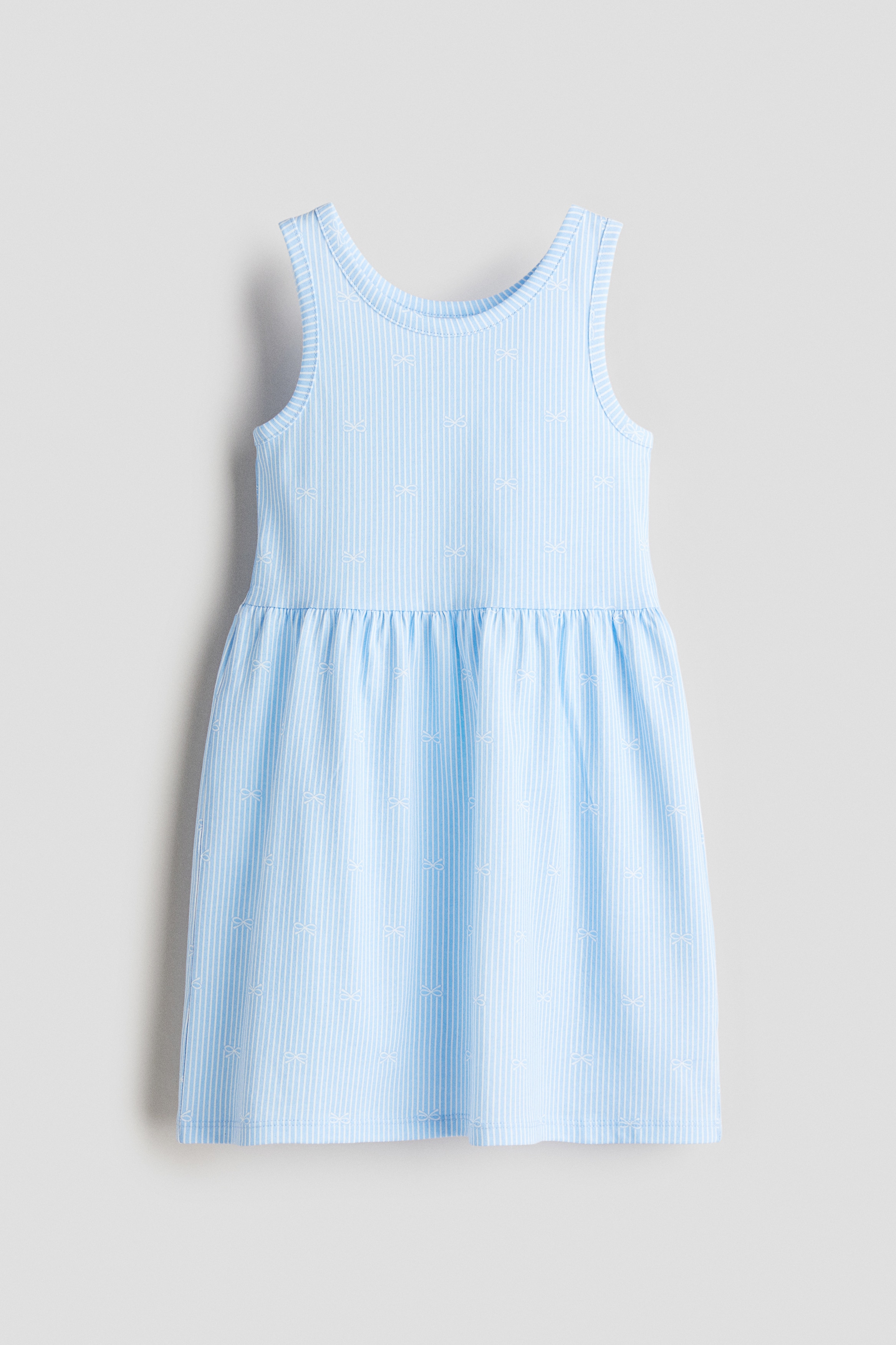 Kuviollinen puuvillamekko - Vaaleansininen/Rusetit/Vaaleanroosa/Rusetit/Keltainen/Sitruunat/Roosa/Ananakset/Valkoinen/Seeprapainatus