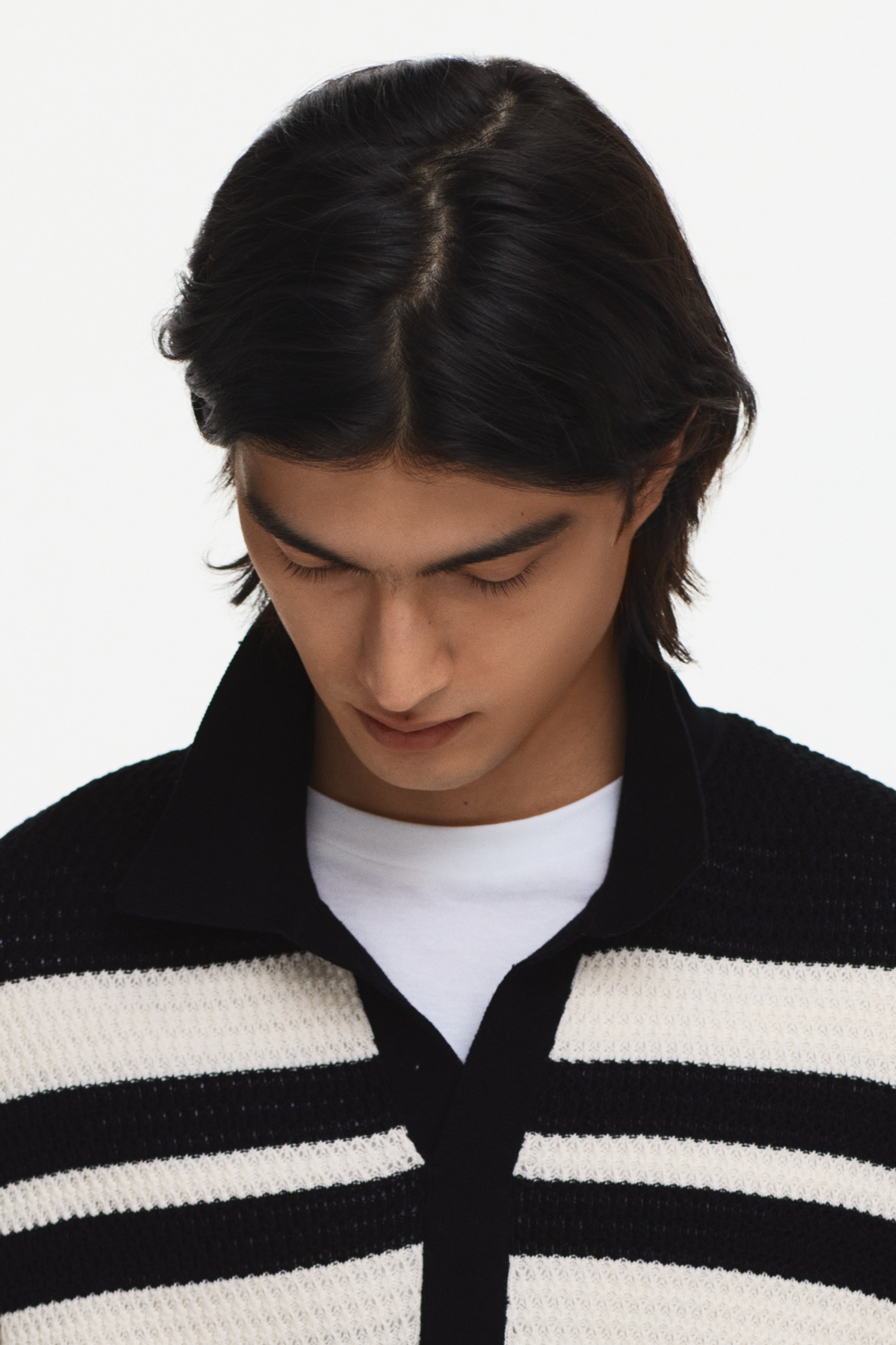 Regular Fit Pointelle-knit polo shirt