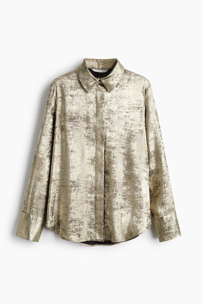 Satin Shirt - Gold colour - 1