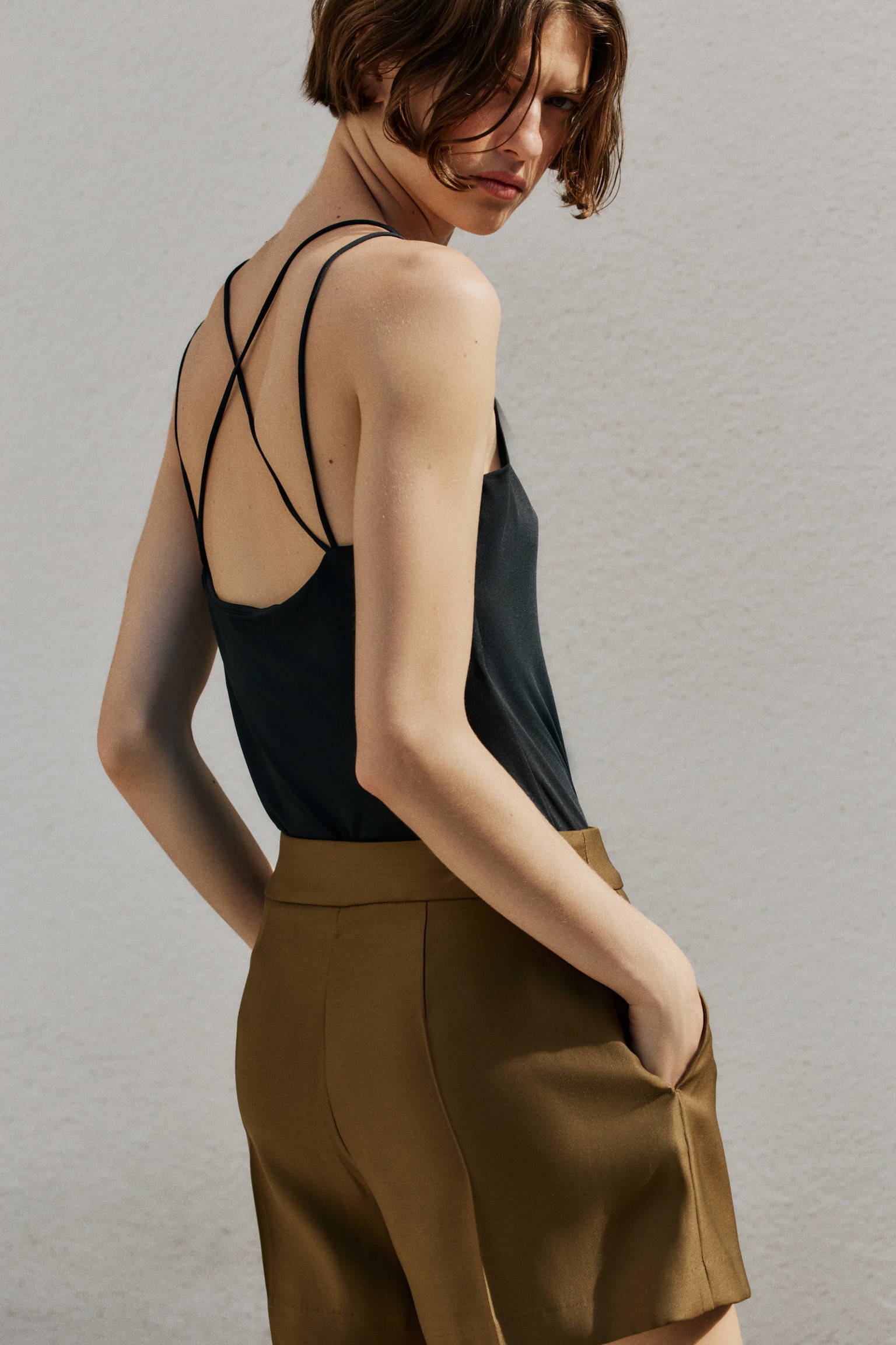 Женские шорты H&M Dressy, цвет: Хаки зелёный — фото 5