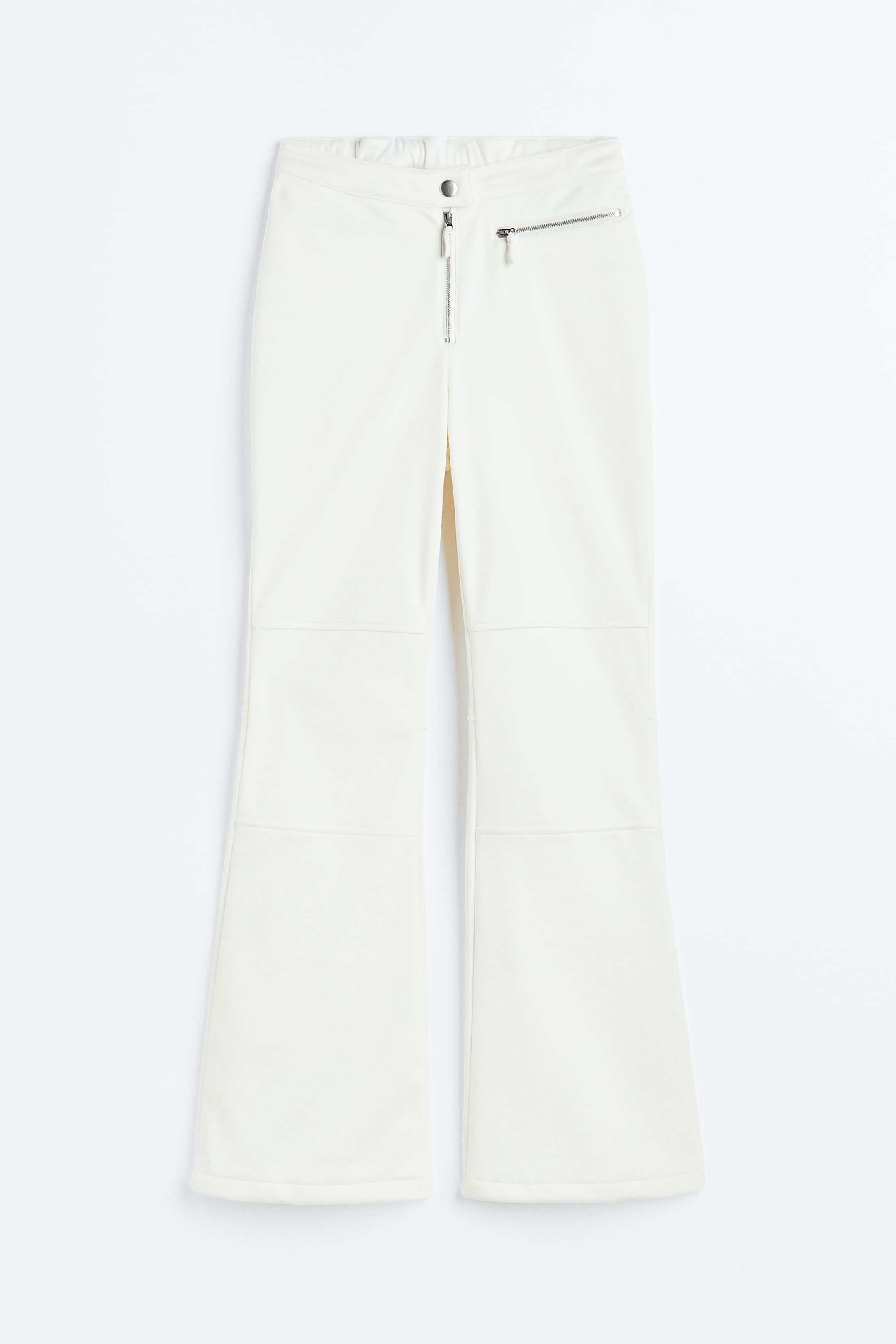 Flared Ski Pants High Waist Long White Ladies Handm Us