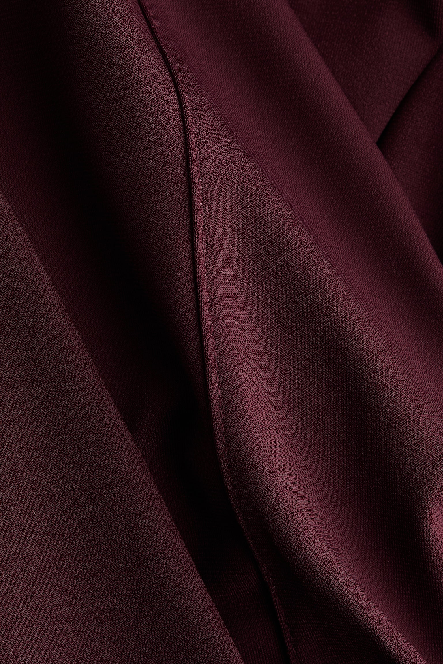 Gathered jersey dress - Burgundy - 3