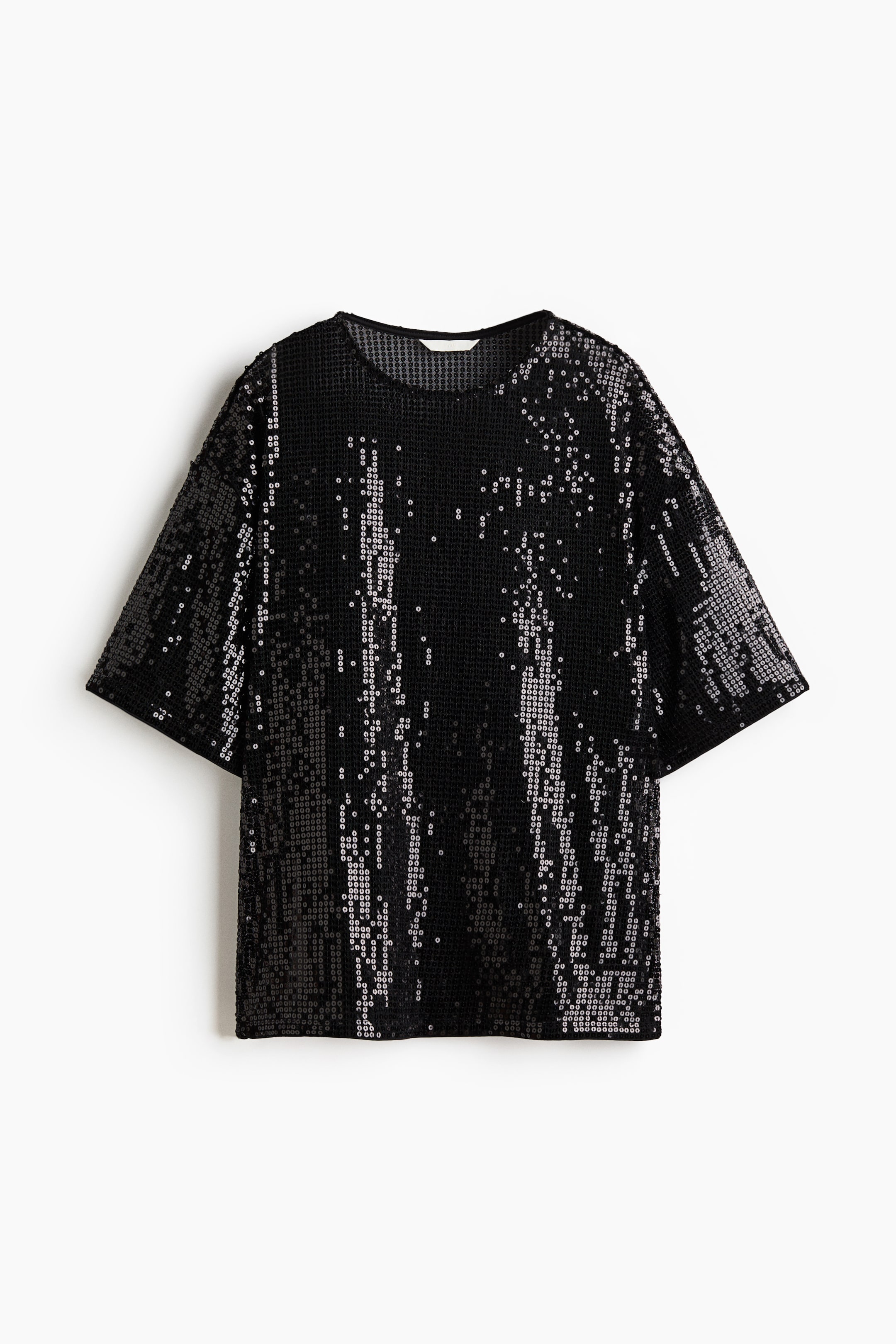 View larger image: Oversized Sequined Top - Black - Ladies | H&M US 4