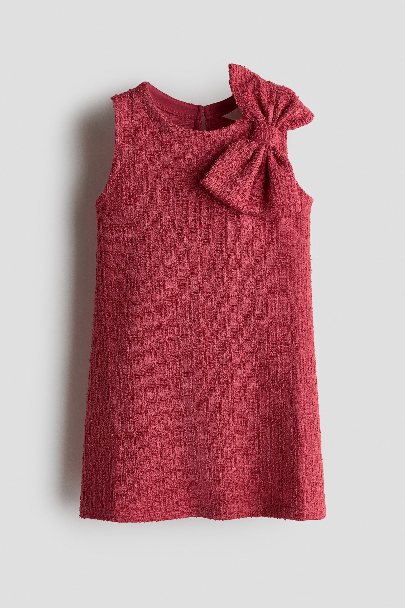 Bow-detail shift dress - Red/Dark red/Light pink