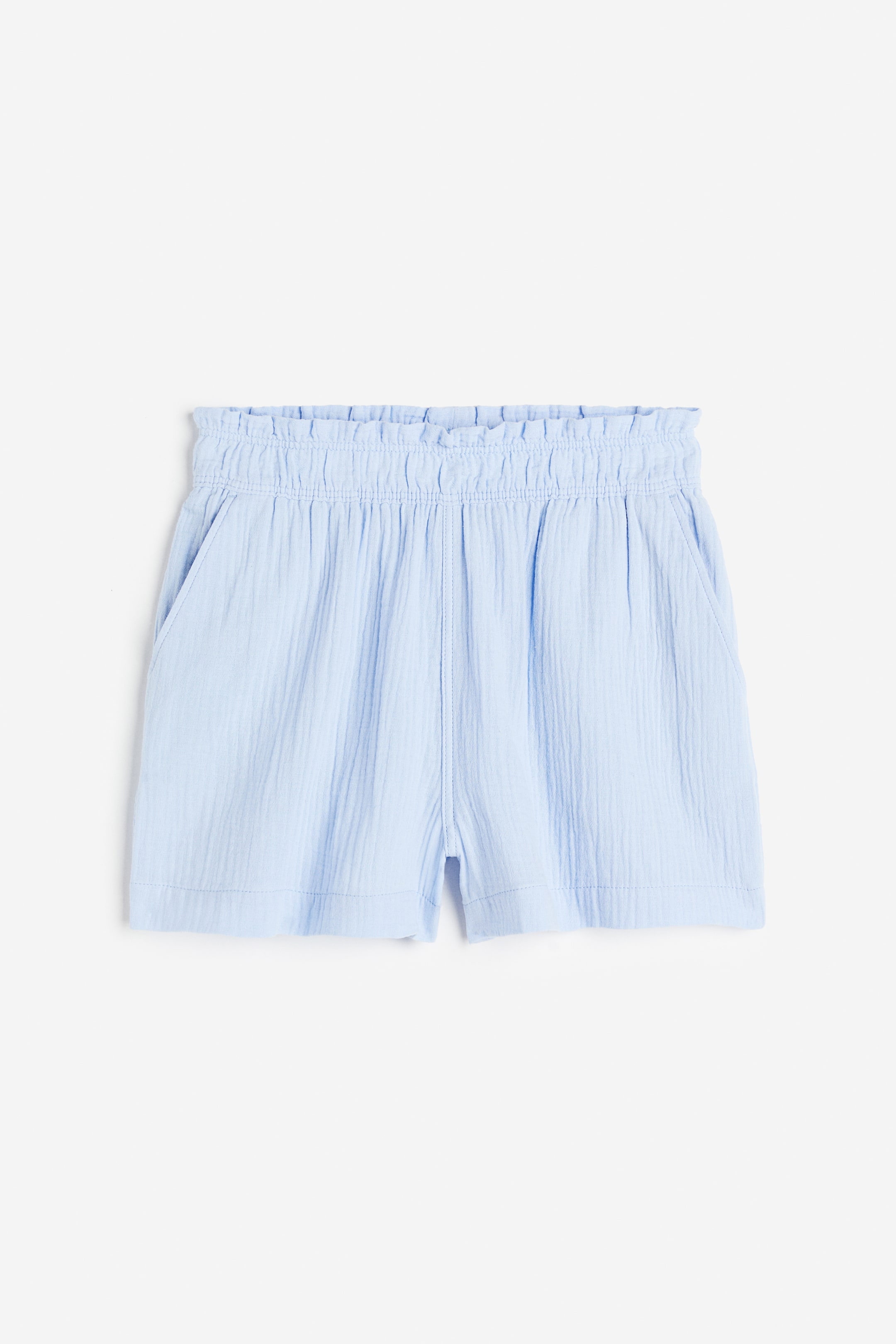 Crinkled Cotton Shorts