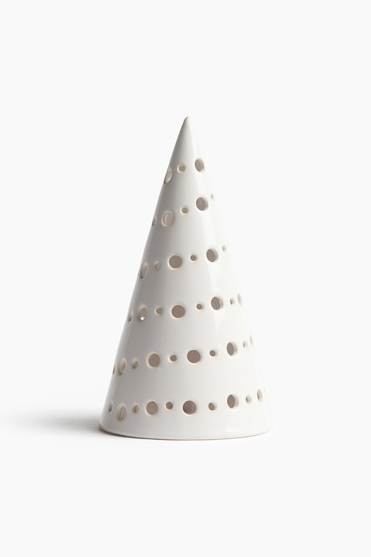 Light-Up Stoneware Decoration - White