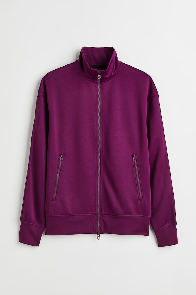 Fast-drying track jacket - Plum purple/Dark blue - 2