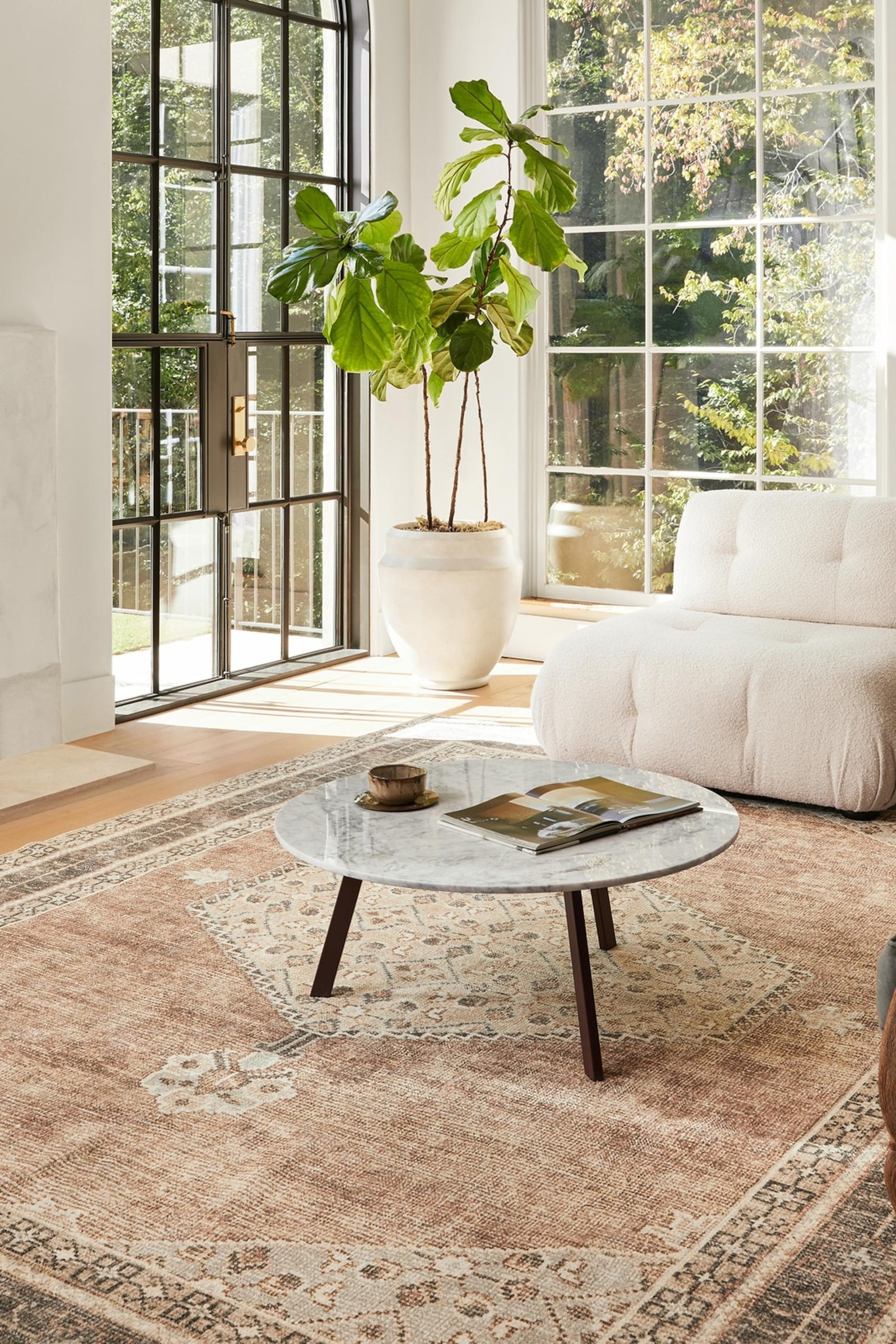 Lila Vintage Traditional Designer Rug-Terracotta - 7