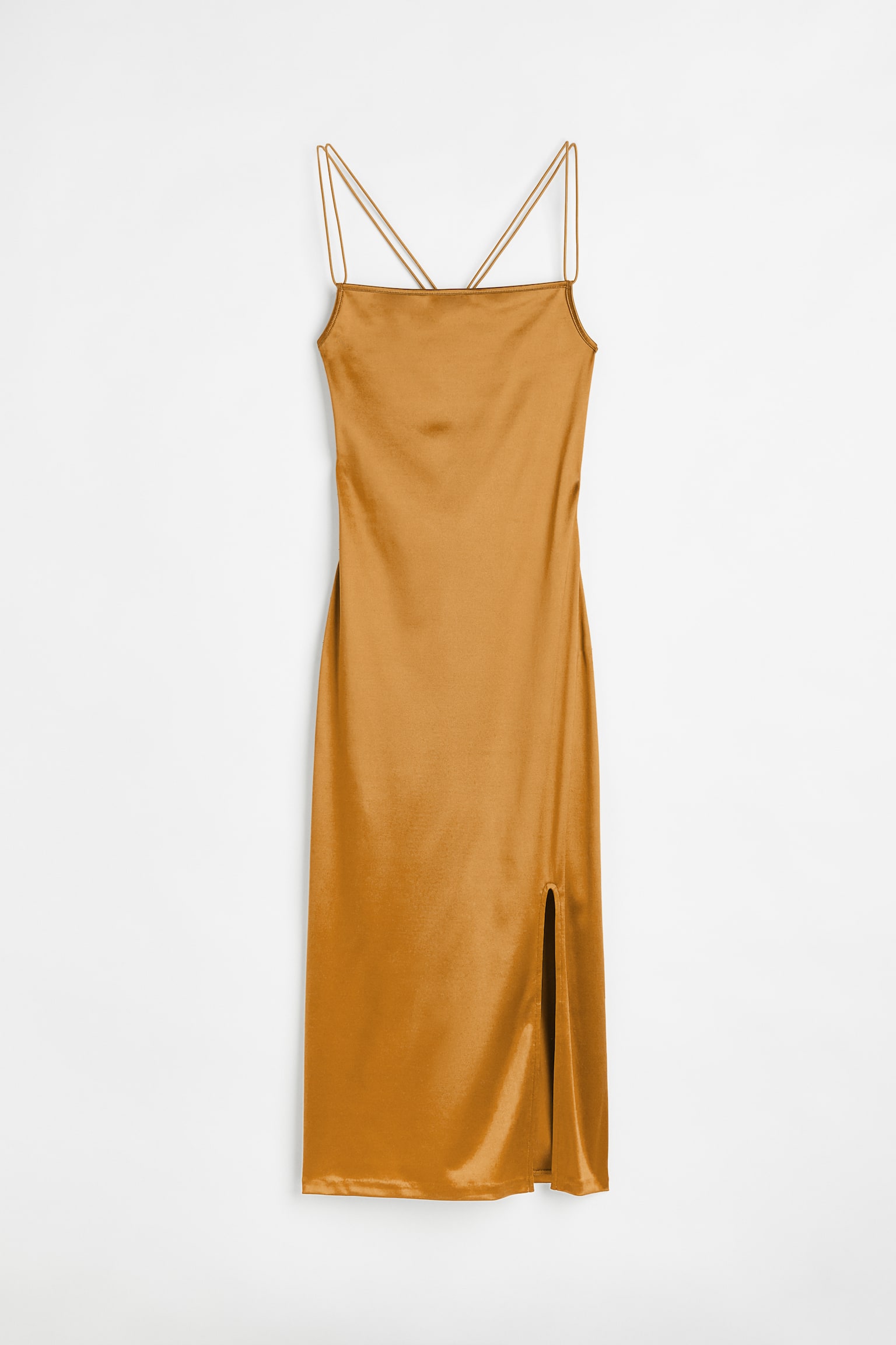 Open-backed slip dress - Gold-coloured
