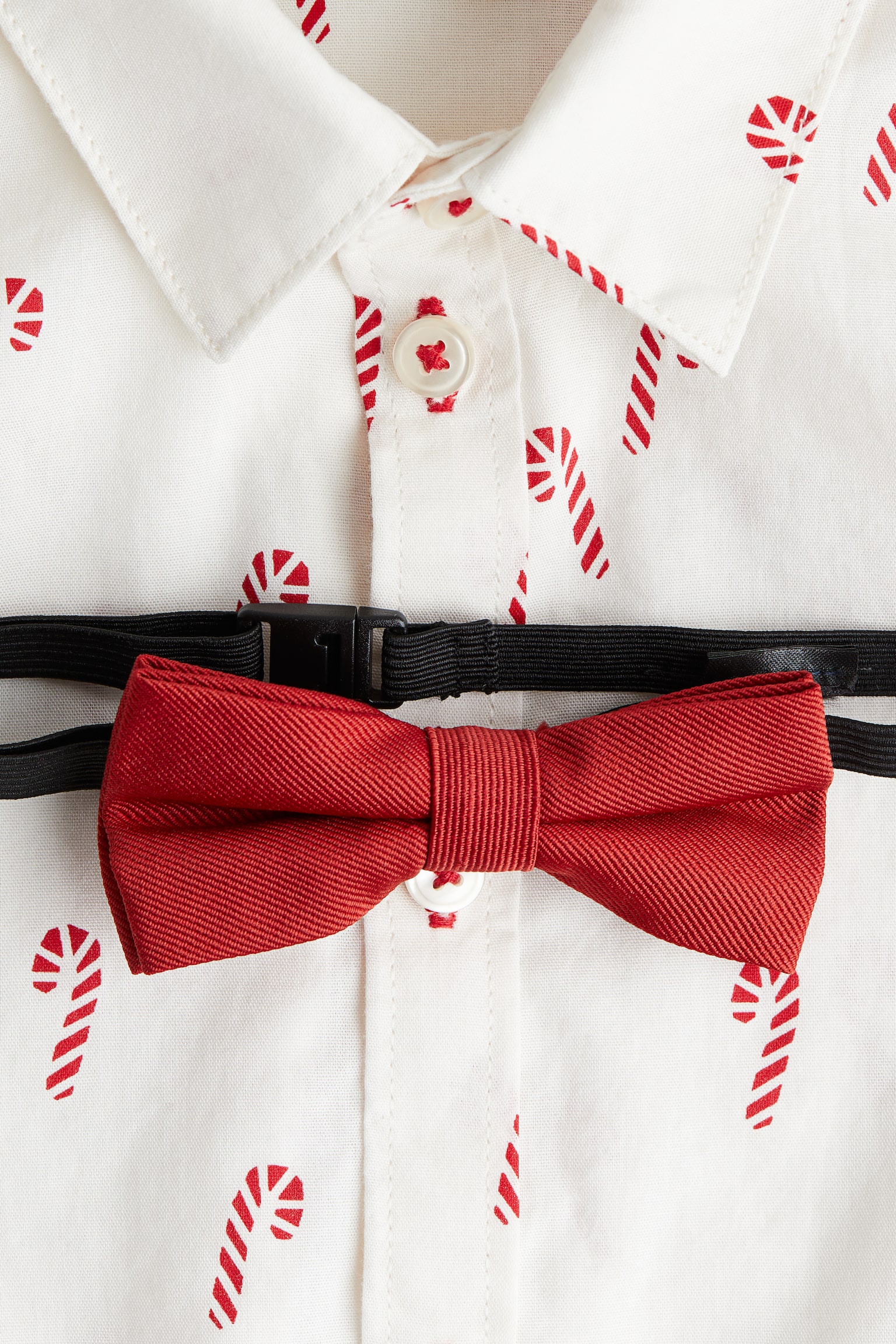 Shirt and tie - White/Candy canes/Light blue/White - 2