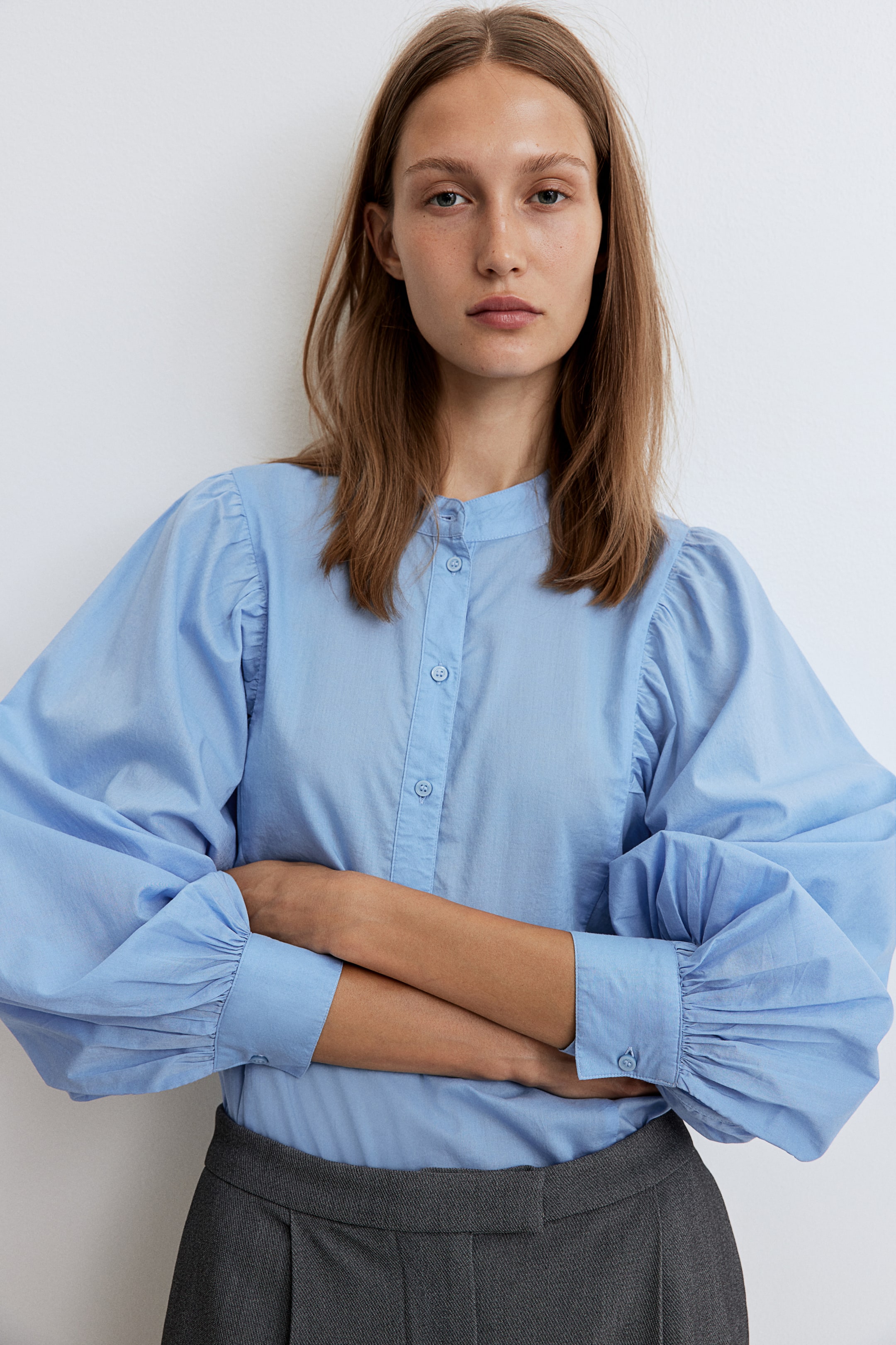 Batwing-Sleeved Blouse